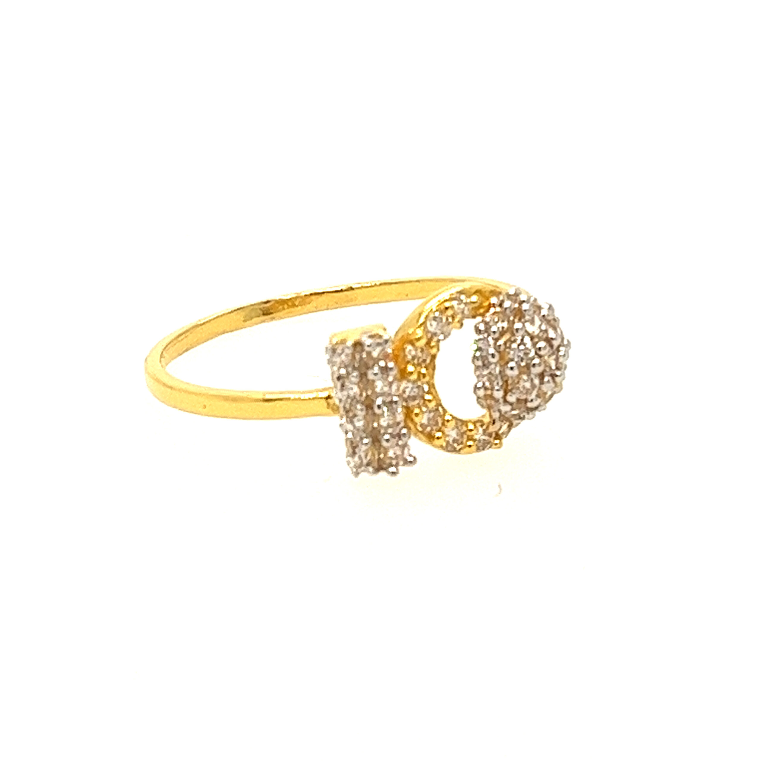 22k Yellow Gold Flyod CZ Ring - Image 2