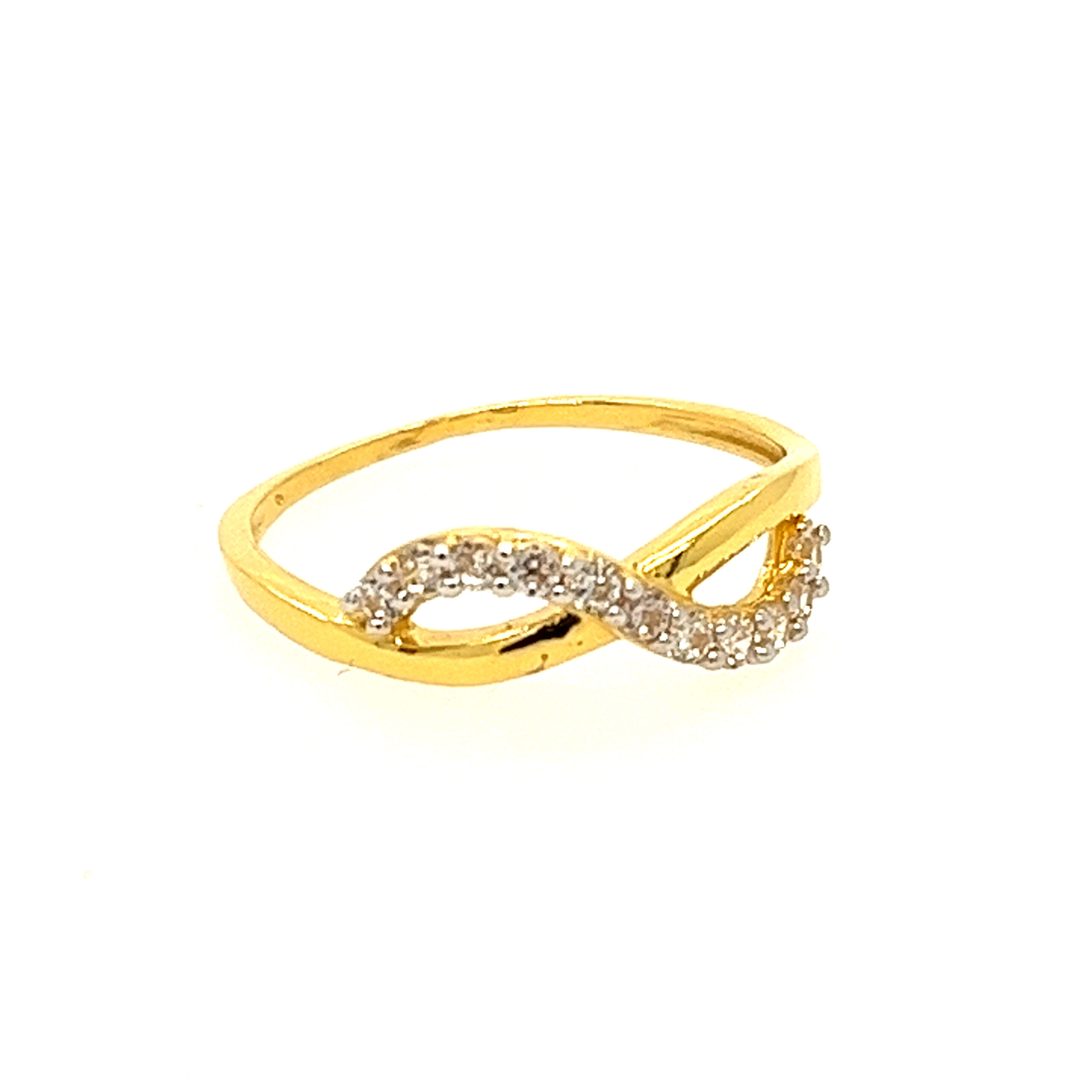 22k Yellow Gold Delight CZ Ring
