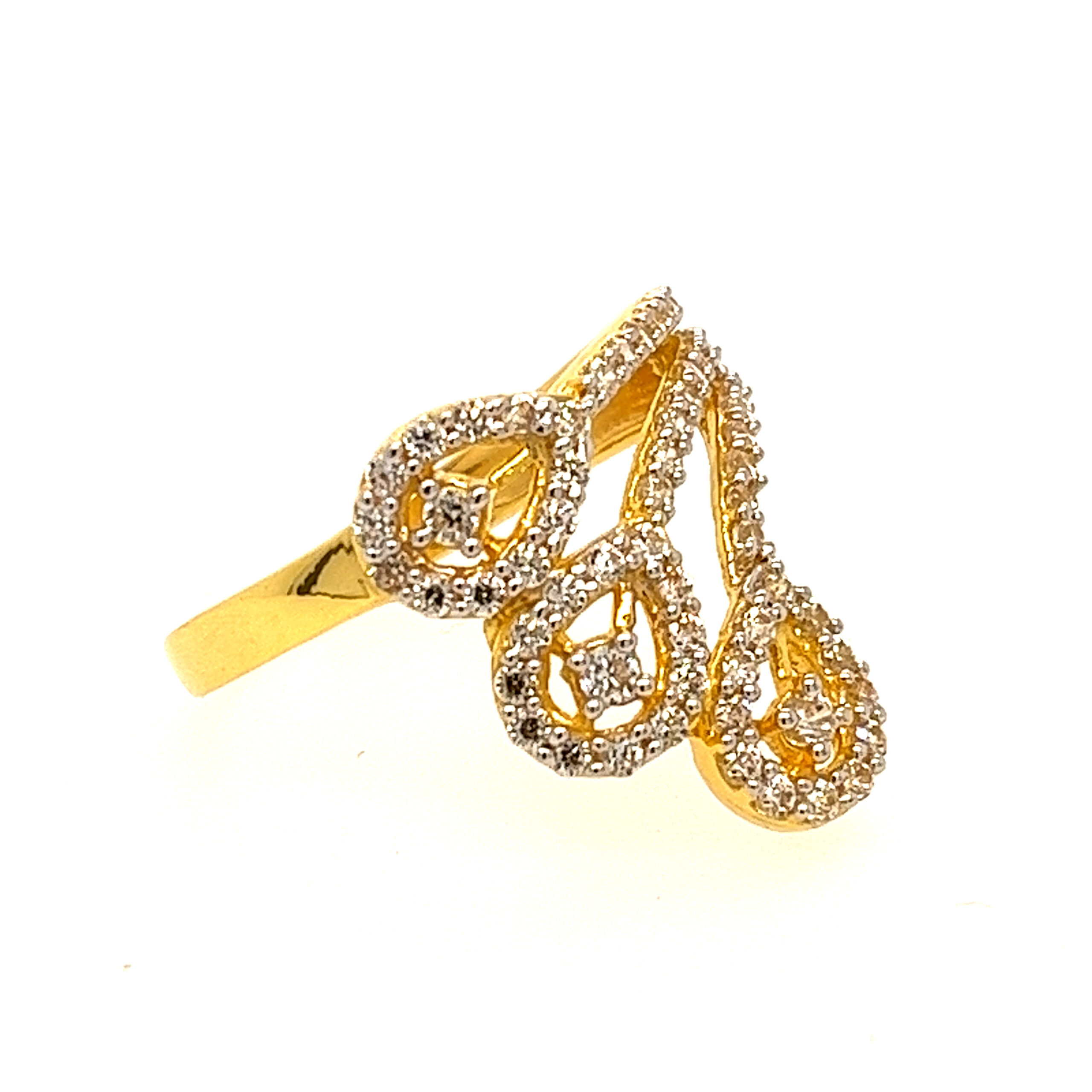 22k Yellow Gold Stunning CZ Ring - Image 3
