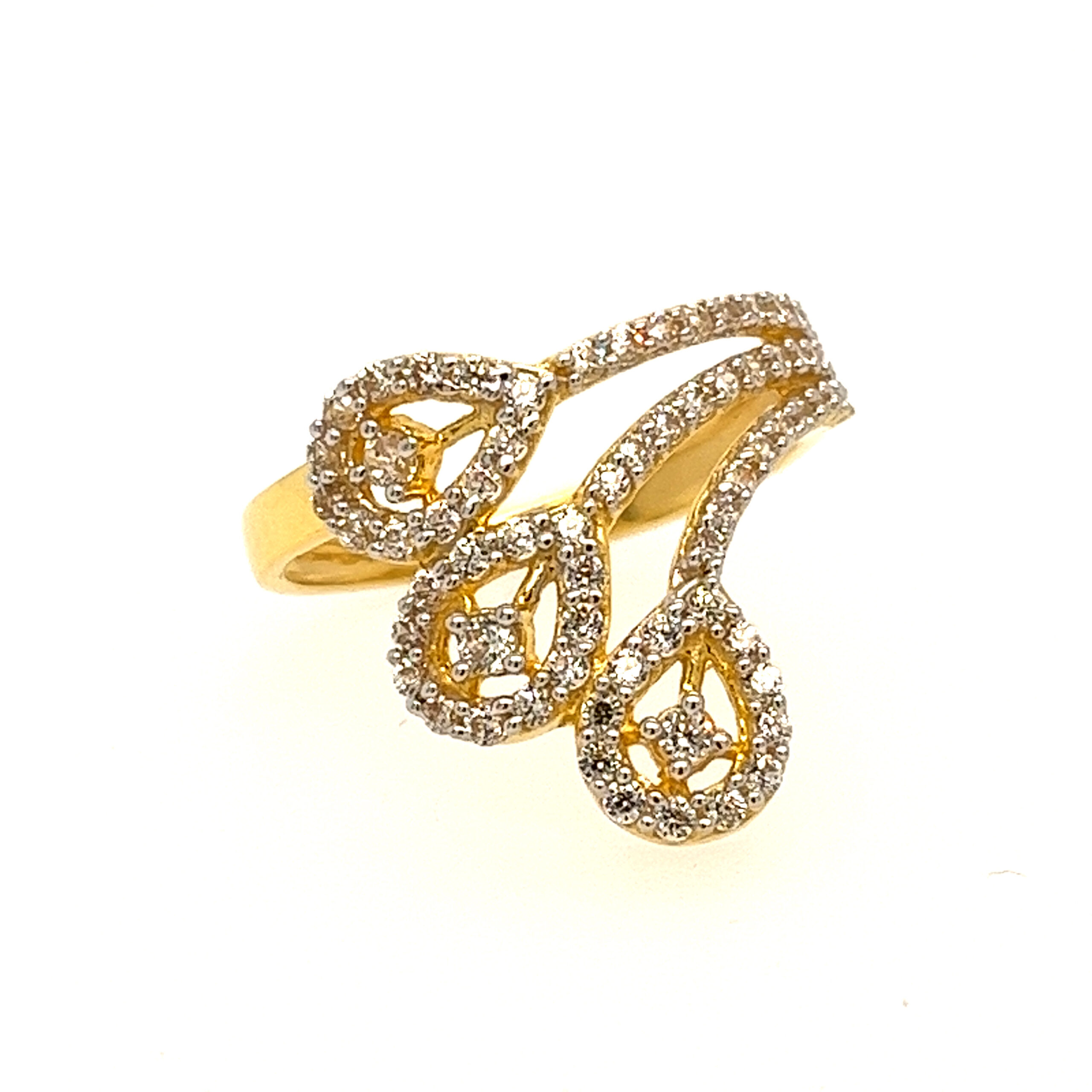 22k Yellow Gold Stunning CZ Ring - Image 2
