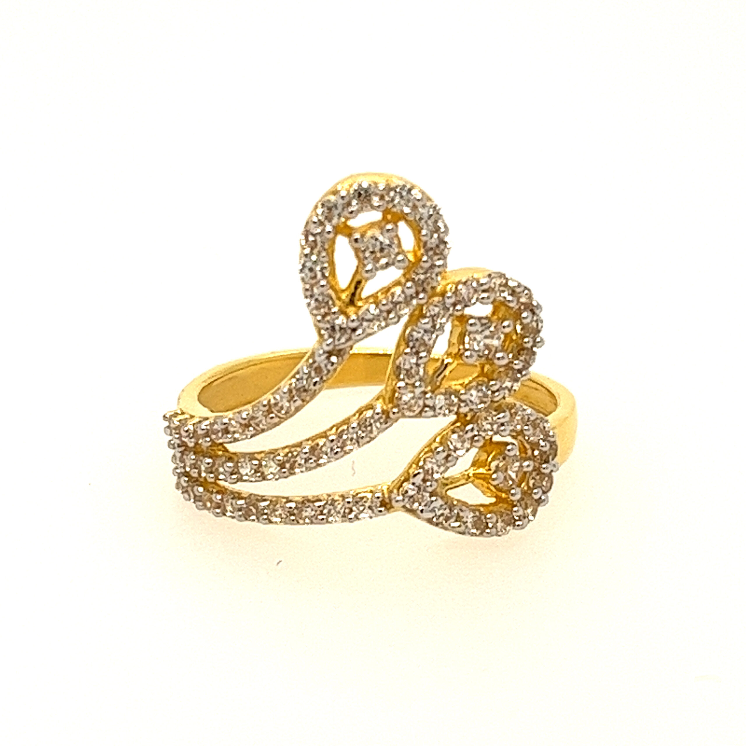 22k Yellow Gold Stunning CZ Ring