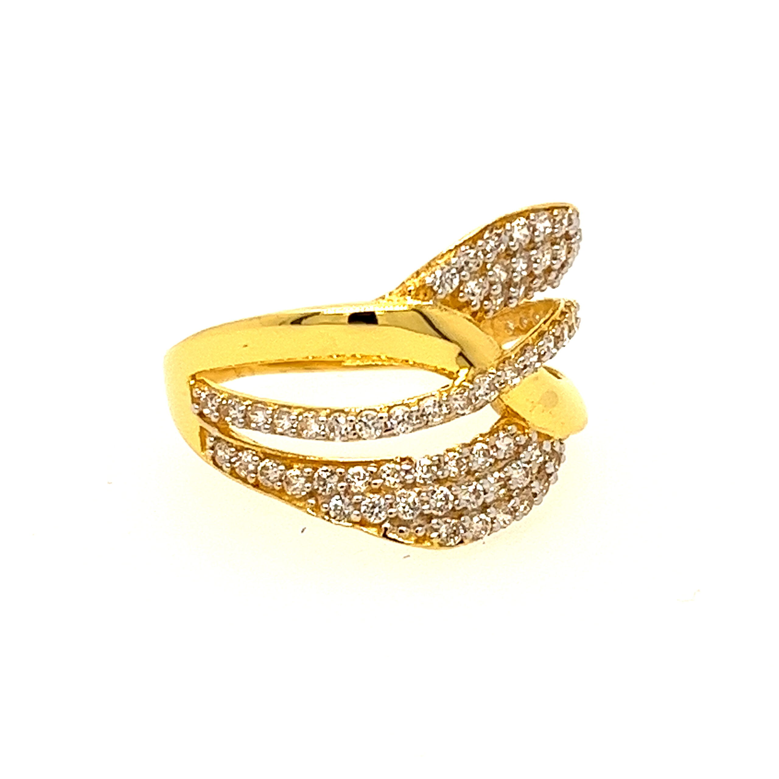 22k Yellow Gold Stunning CZ Ring