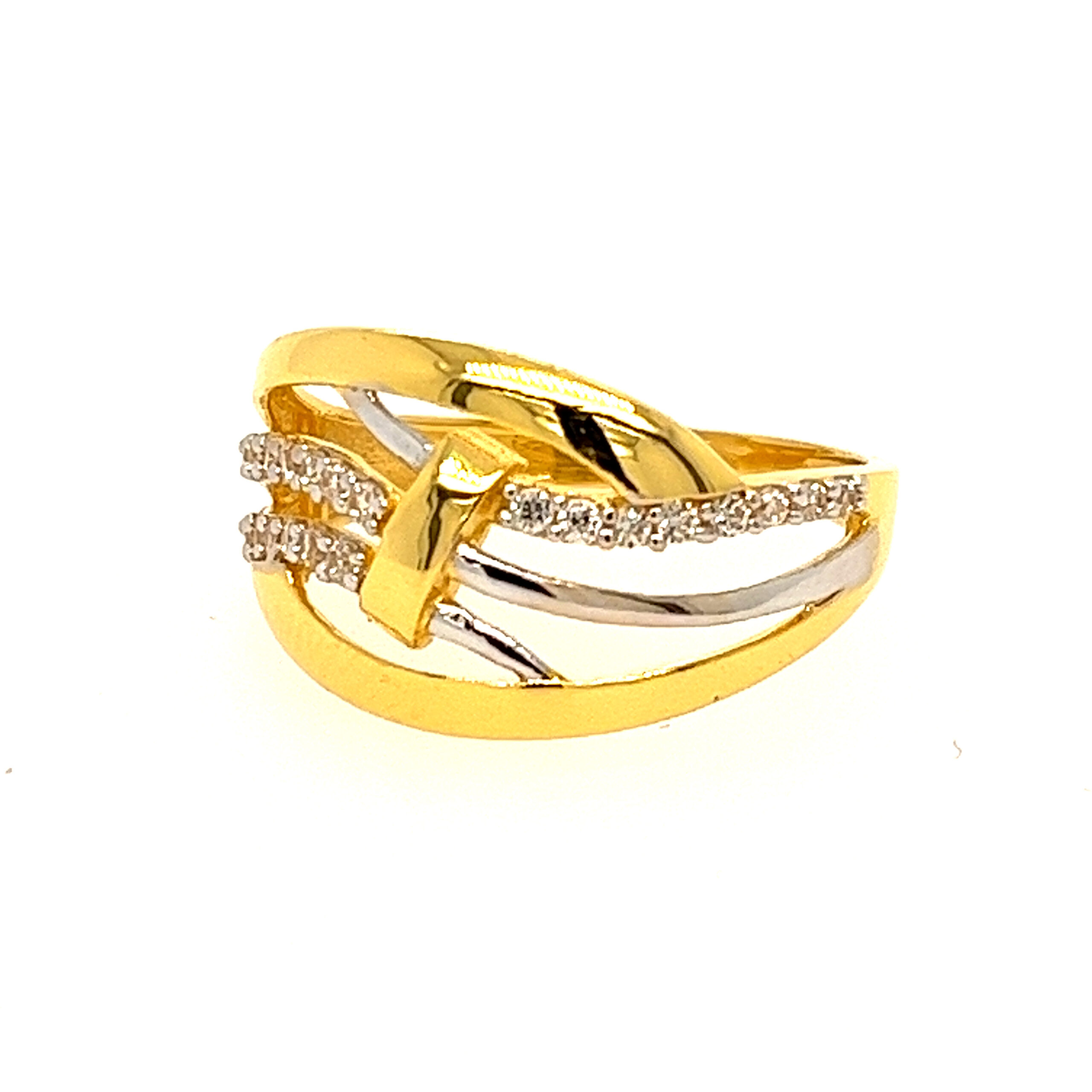 22k Yellow Gold Beautiful CZ Ring