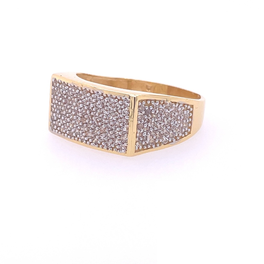 22k yellow gold micro setting stone cz ring - Image 4