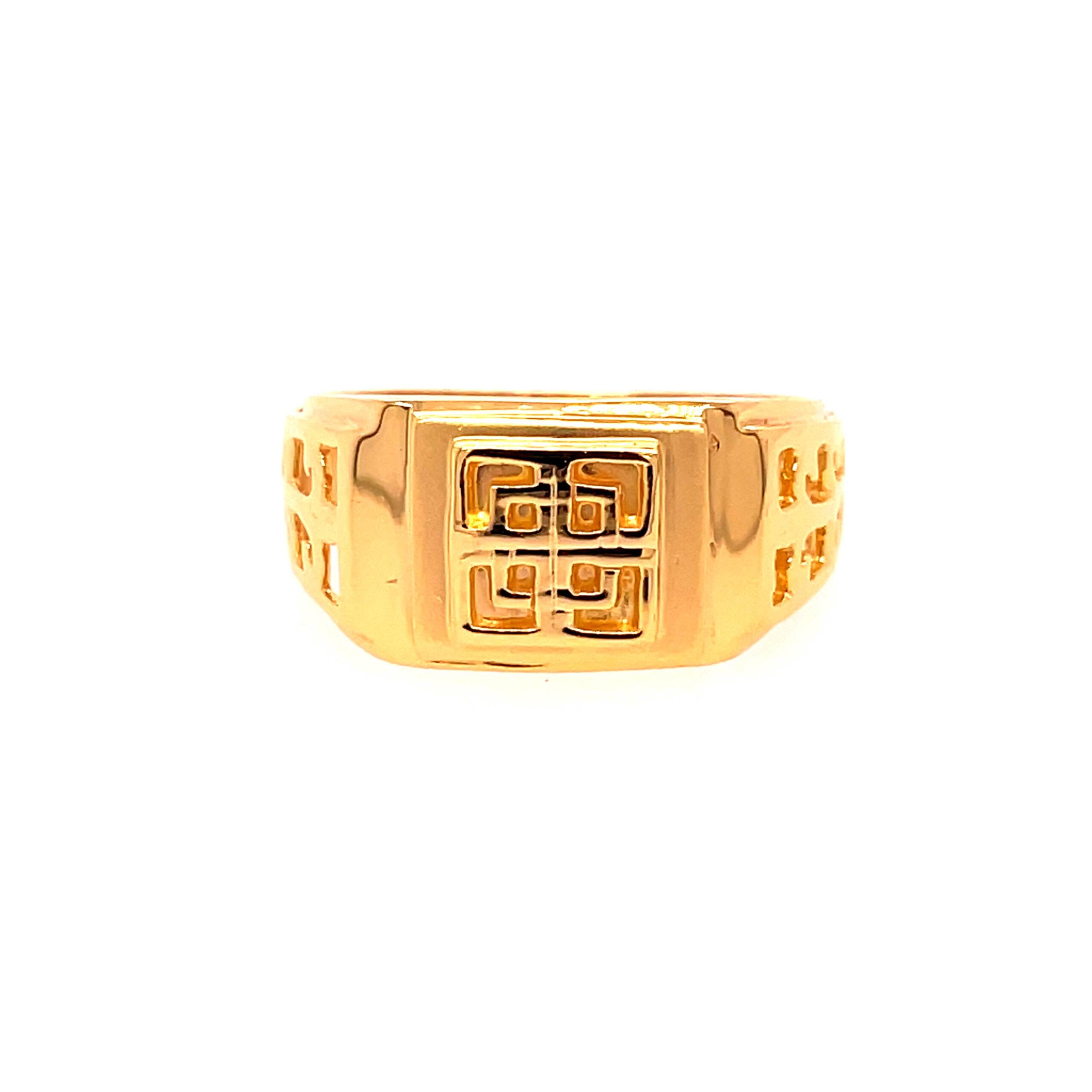 22k Yellow Gold Jason Plain Ring - Image 2