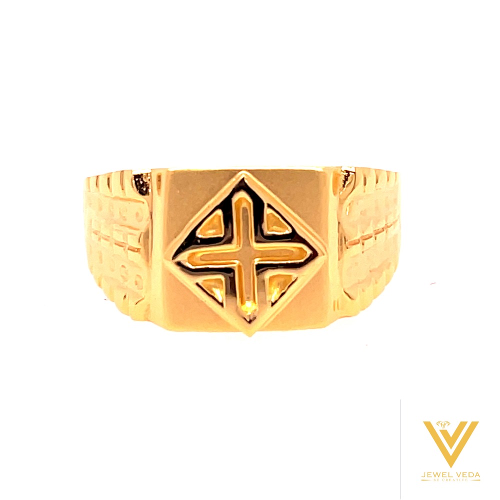 22k yellow gold prince plain ring - Image 3