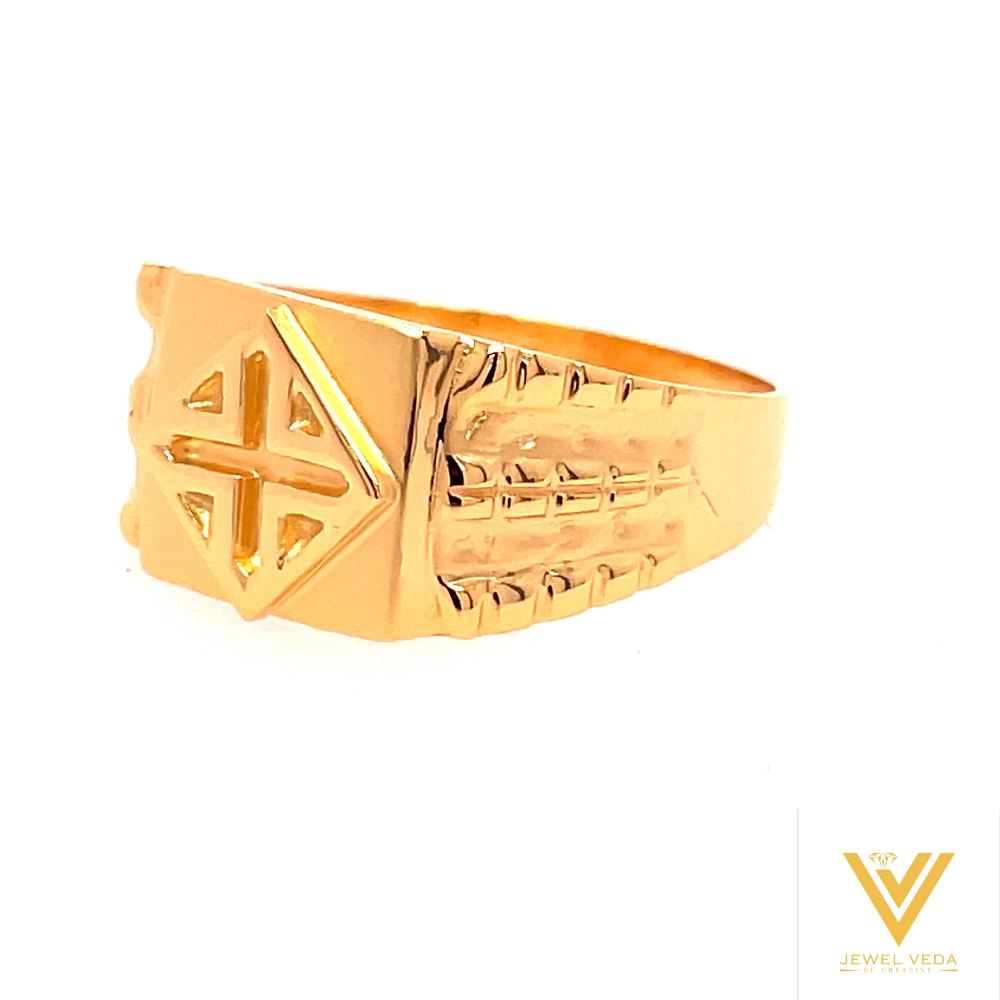 22k yellow gold prince plain ring - Image 2