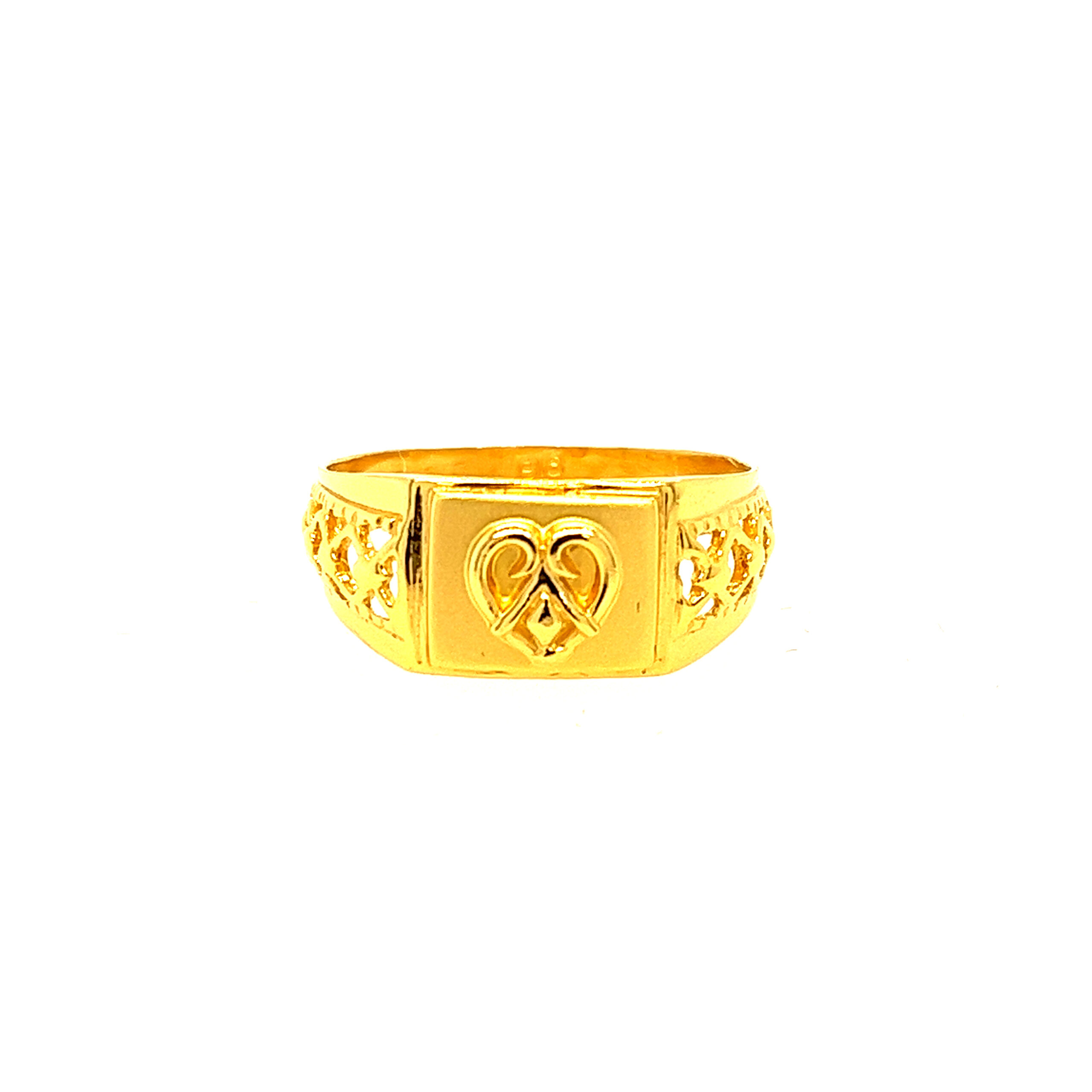 22k yellow gold sultan plain ring