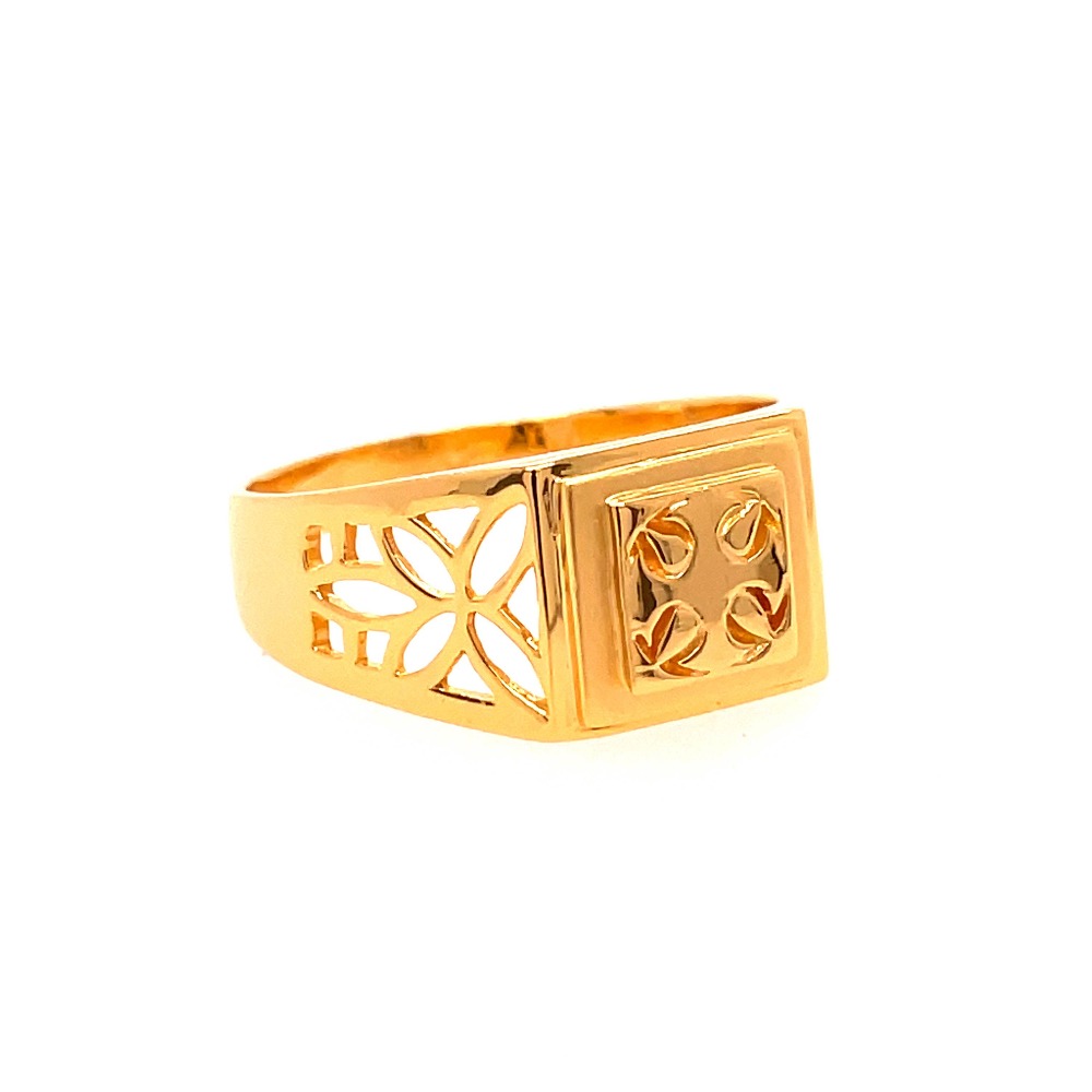 22k yellow gold classy plain ring - Image 5