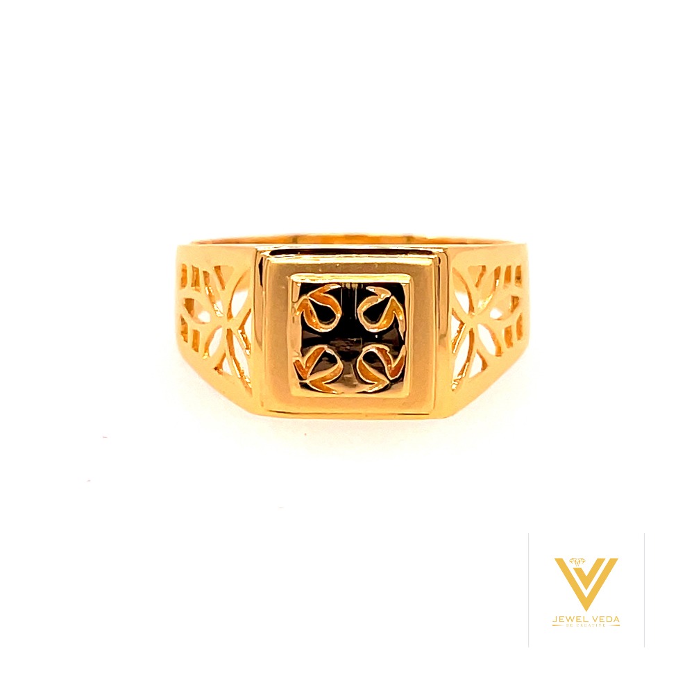 22k yellow gold classy plain ring - Image 4