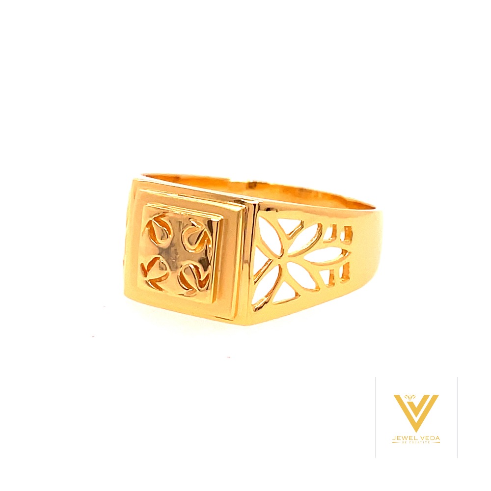 22k yellow gold classy plain ring - Image 3
