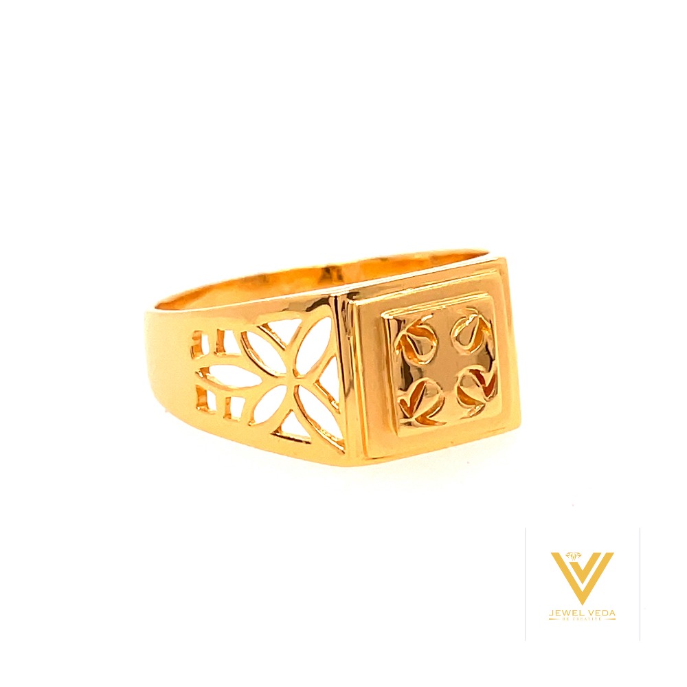 22k yellow gold classy plain ring - Image 2