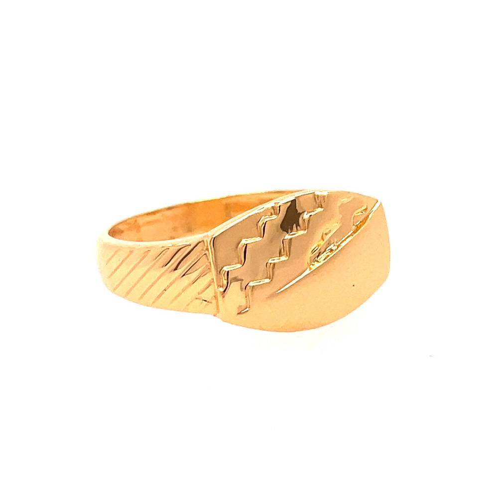 22k yellow gold classic plain ring - Image 4