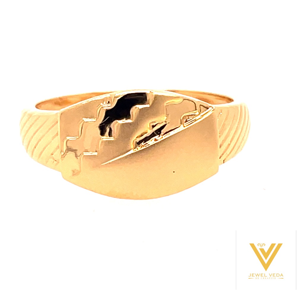 22k yellow gold classic plain ring - Image 3