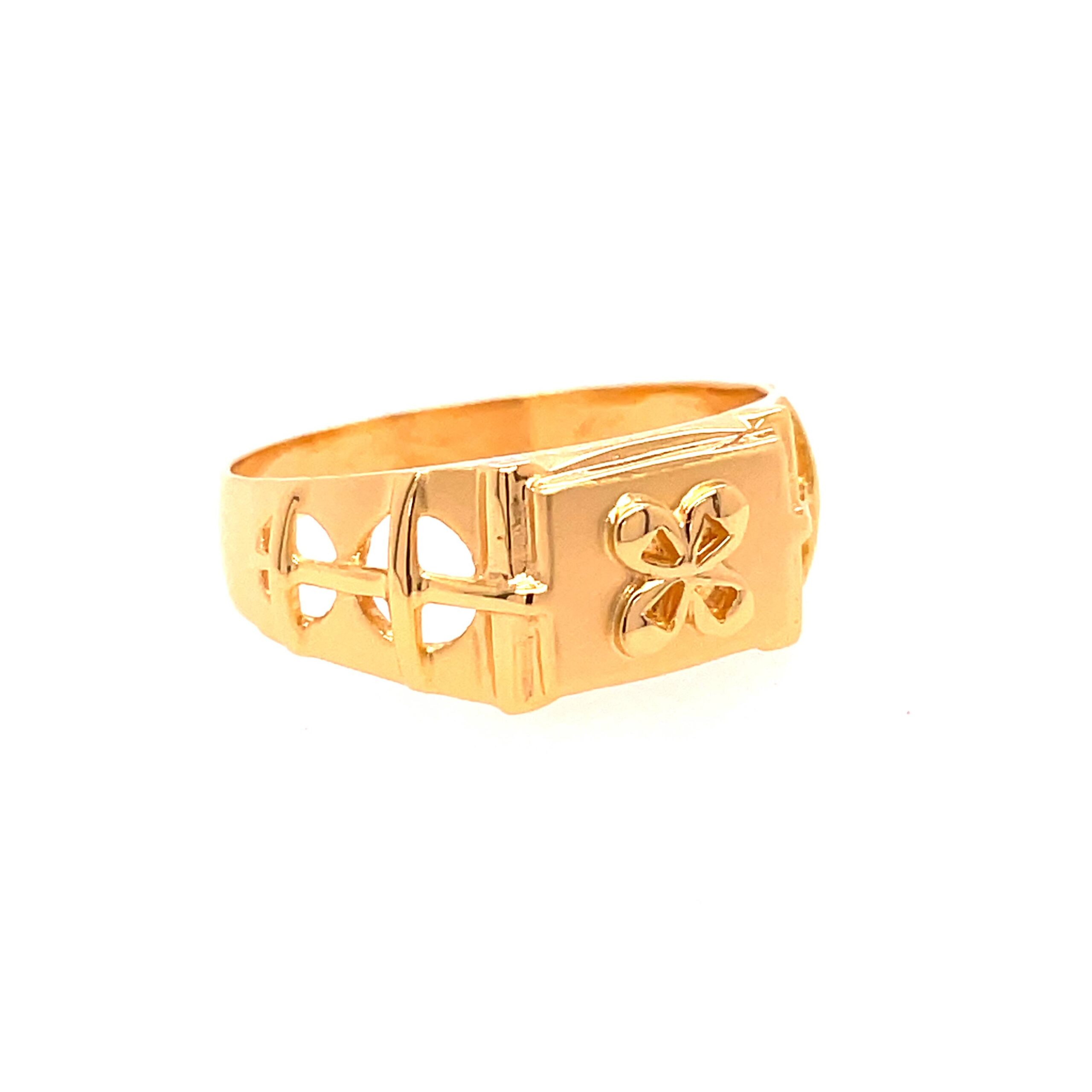 22k Yellow Gold Imperial Plain Ring - Image 3
