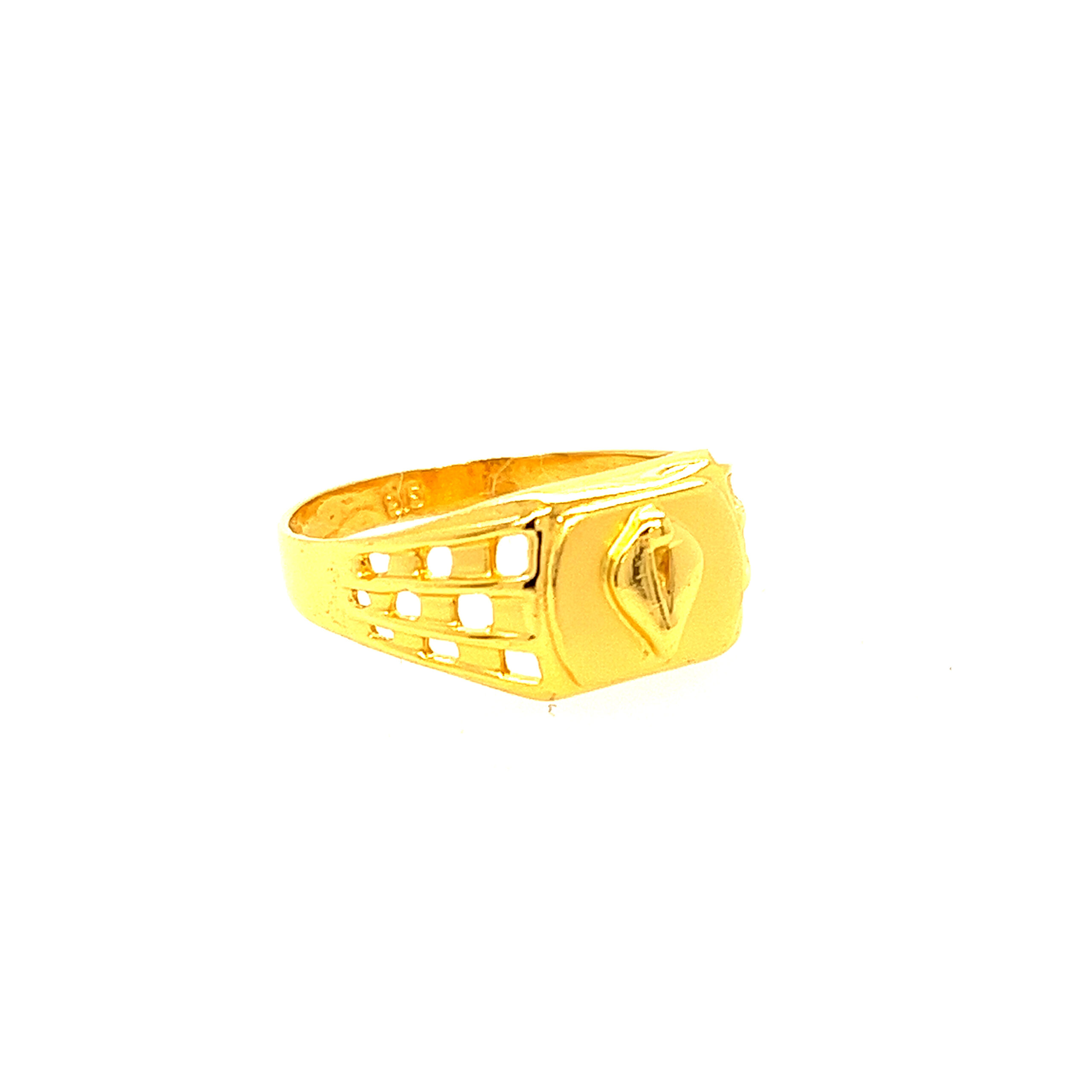22k yellow gold mystic plain ring - Image 3