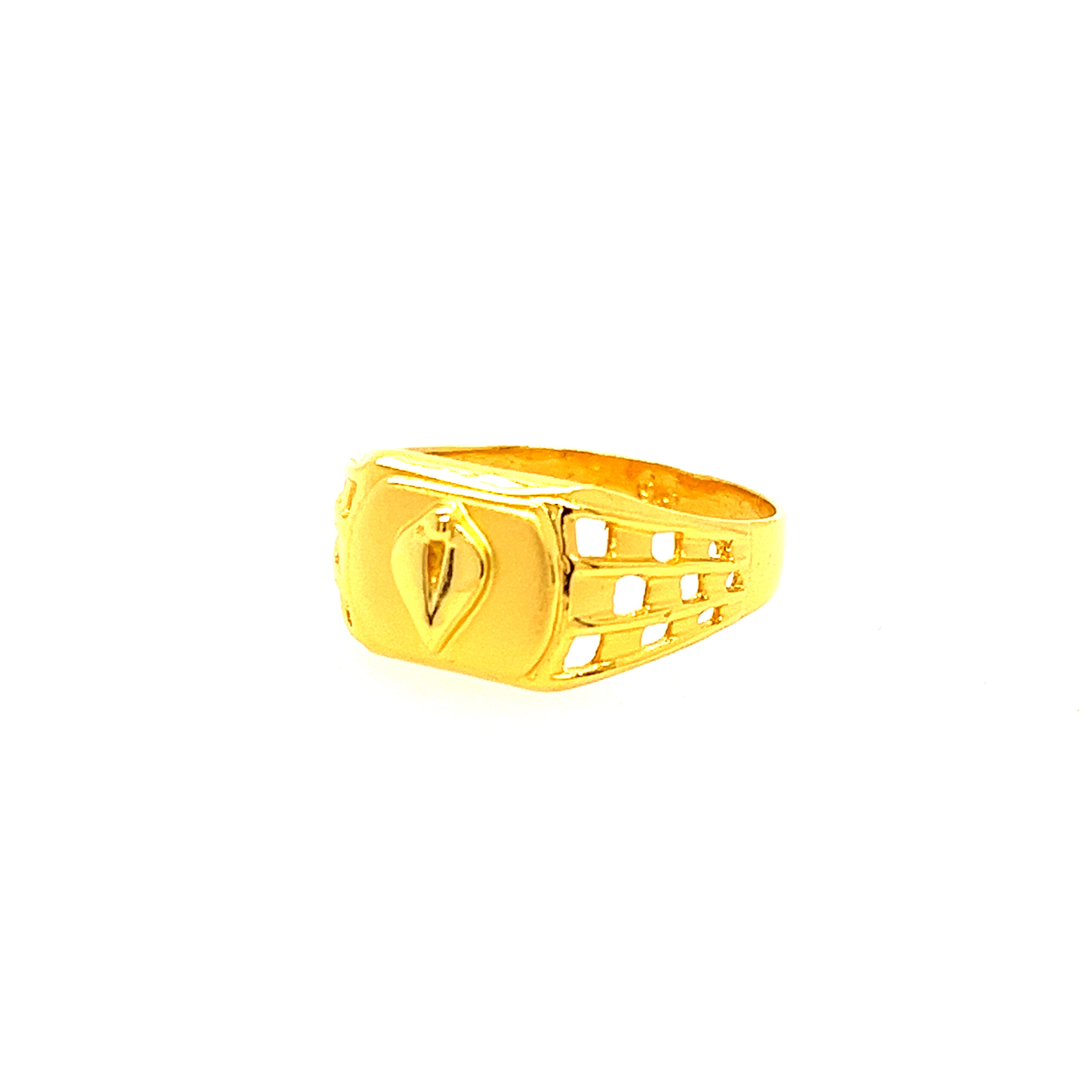 22k yellow gold mystic plain ring - Image 2