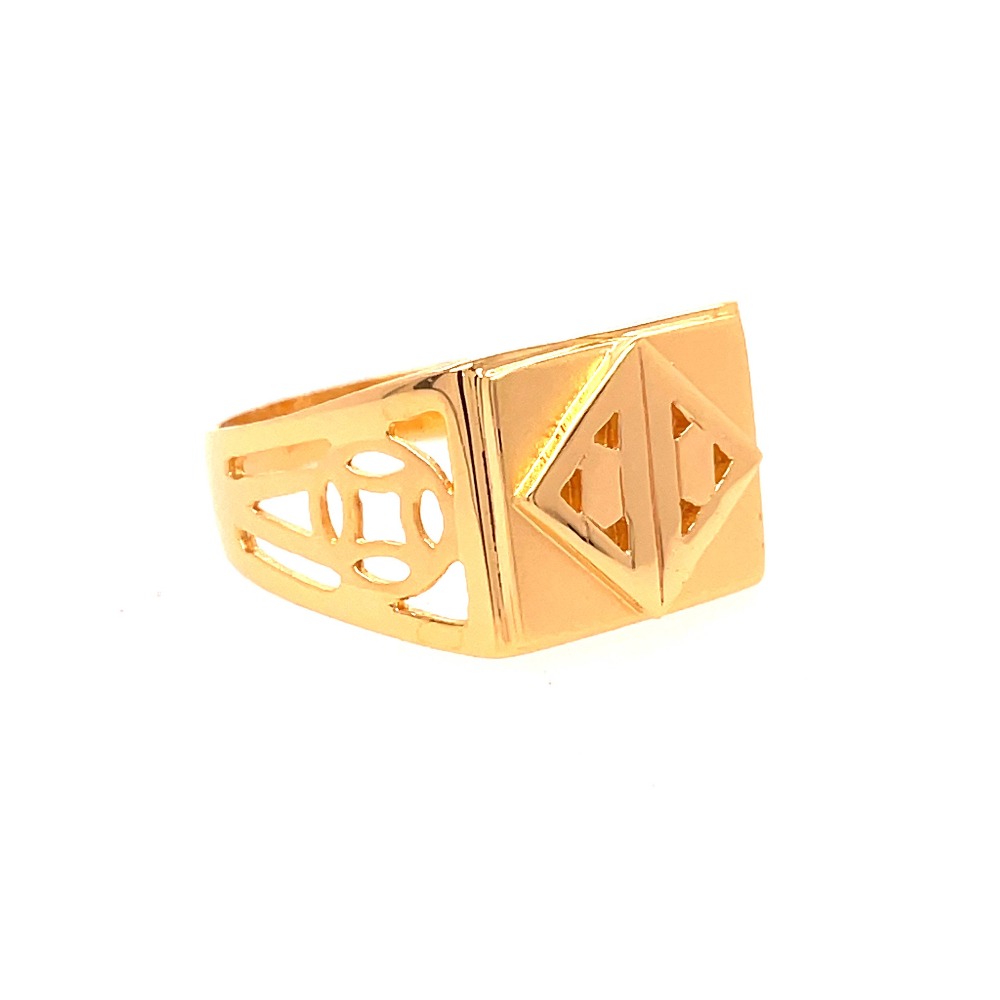 22k yellow gold mighty plain ring - Image 4