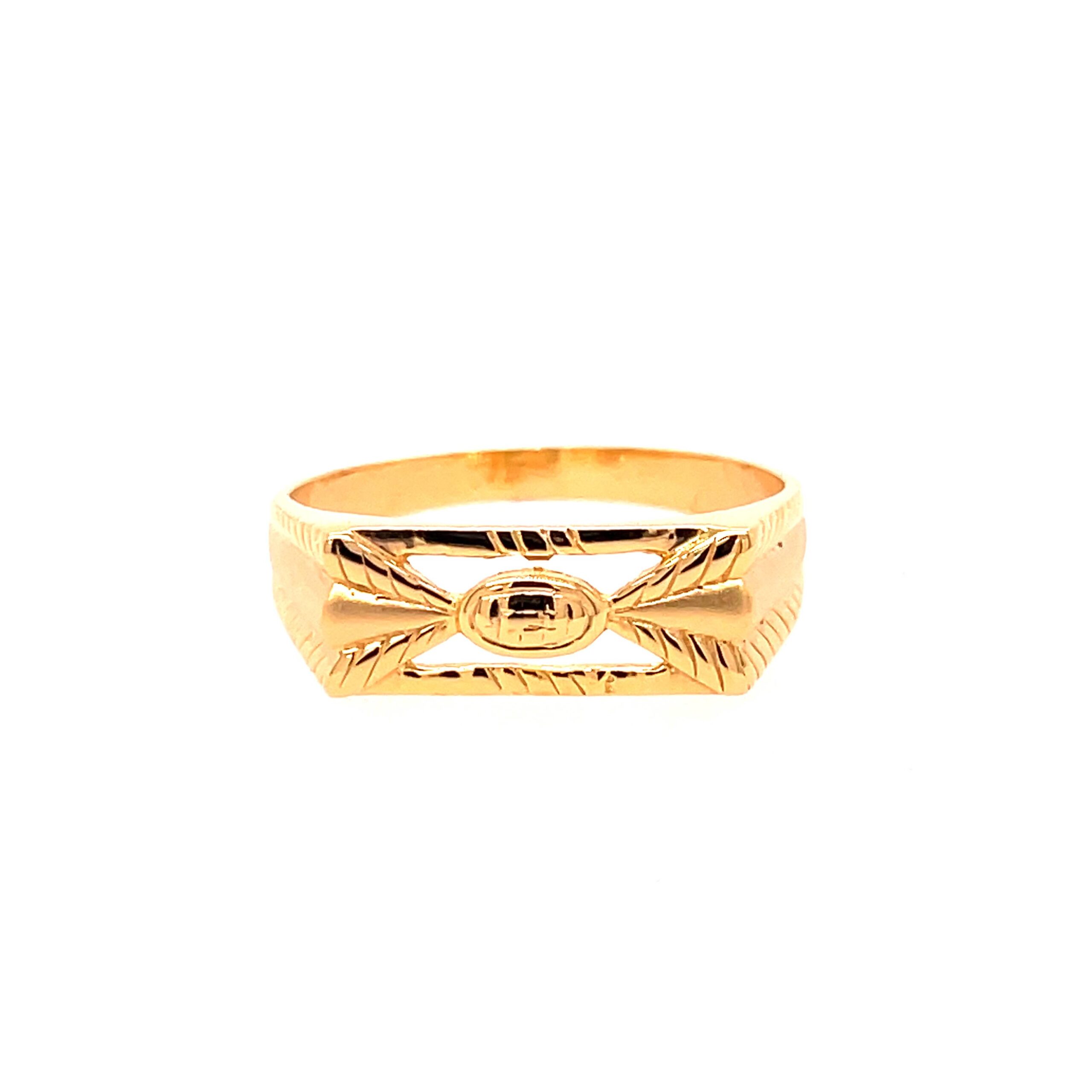 22k Yellow Gold Virya Plain Ring - Image 2