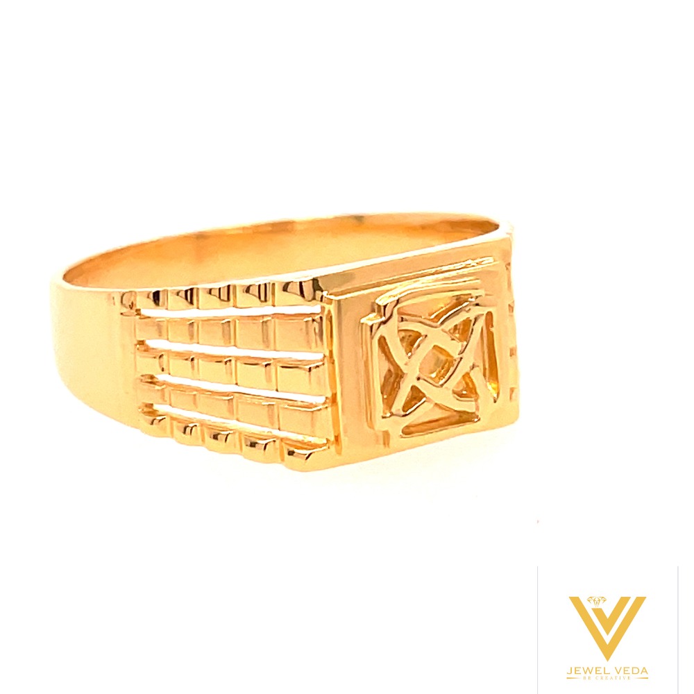 22k yellow gold royal plain ring