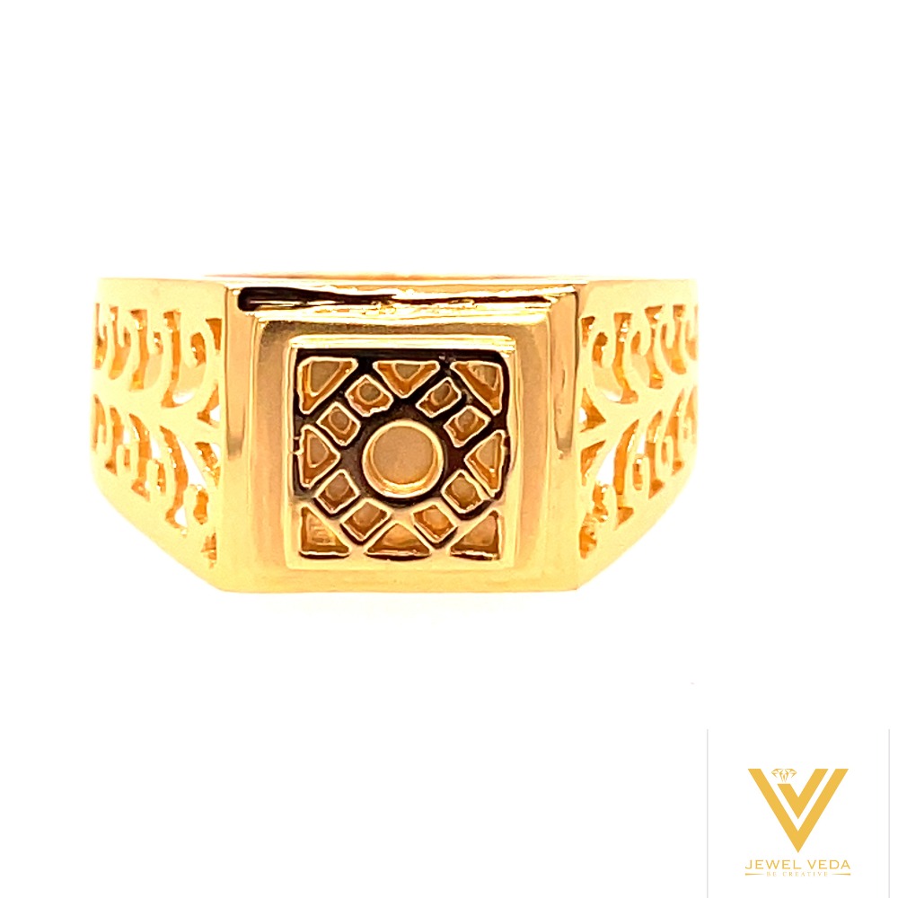 22k yellow gold traditional plain ring - Image 3