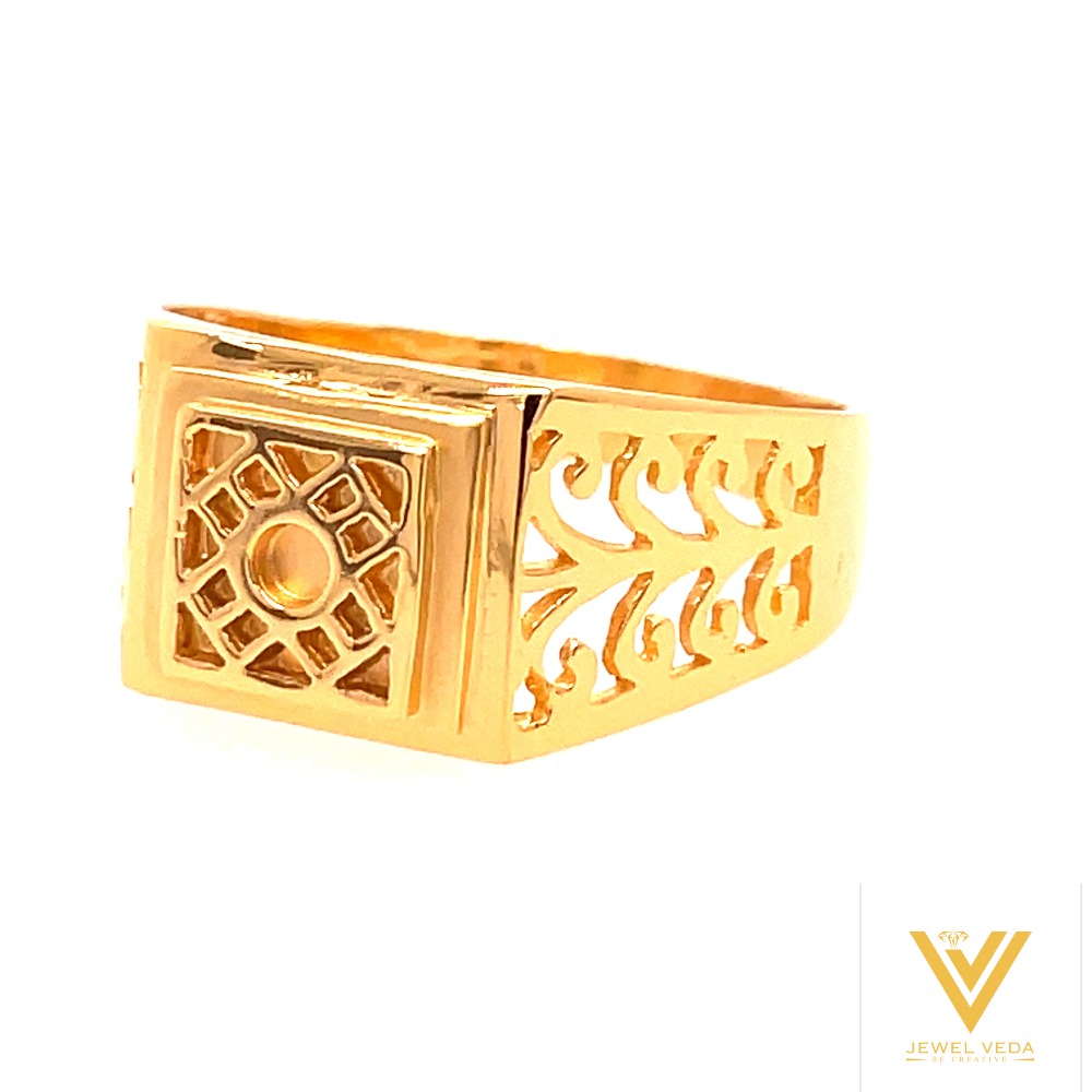 22k yellow gold traditional plain ring - Image 2
