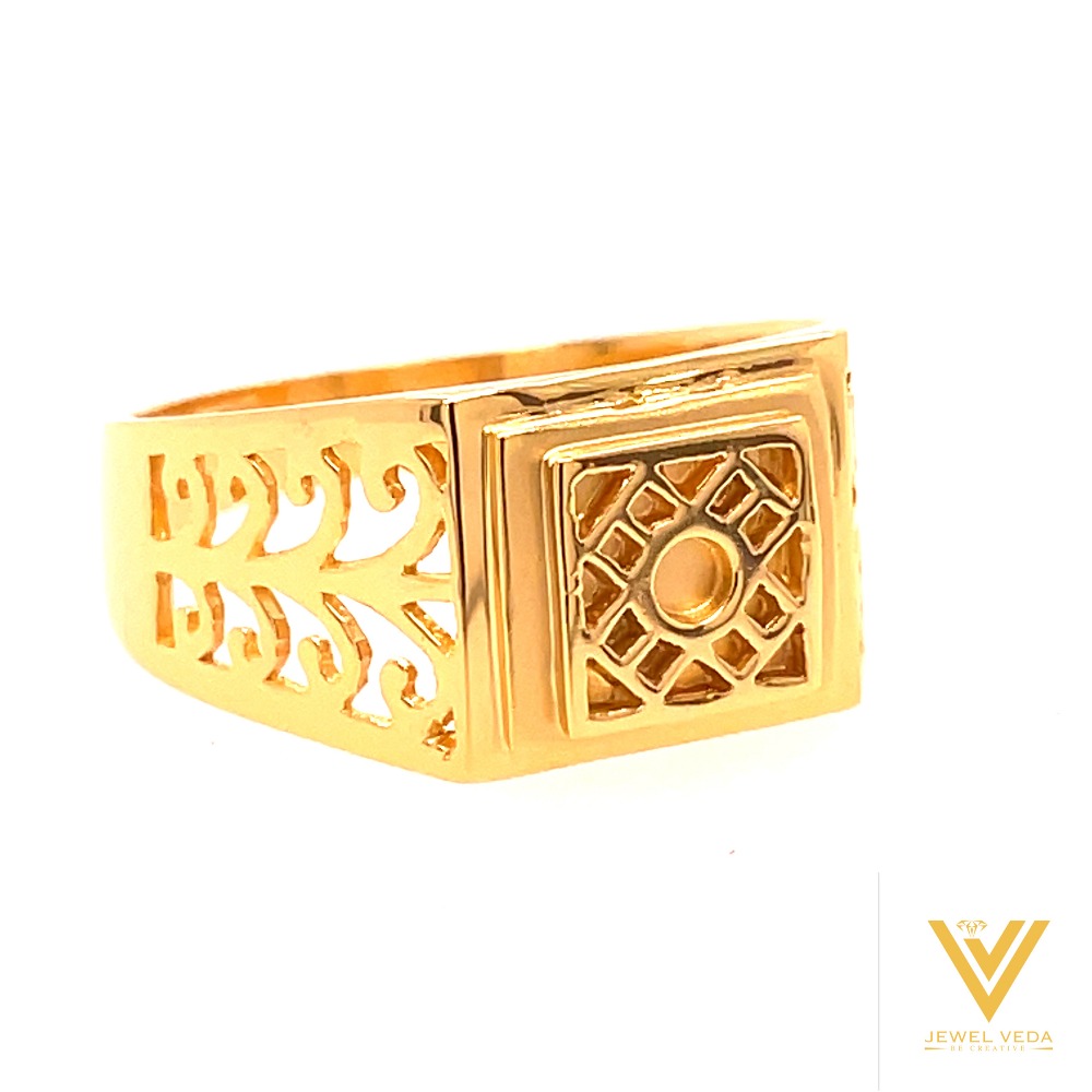 22k yellow gold traditional plain ring