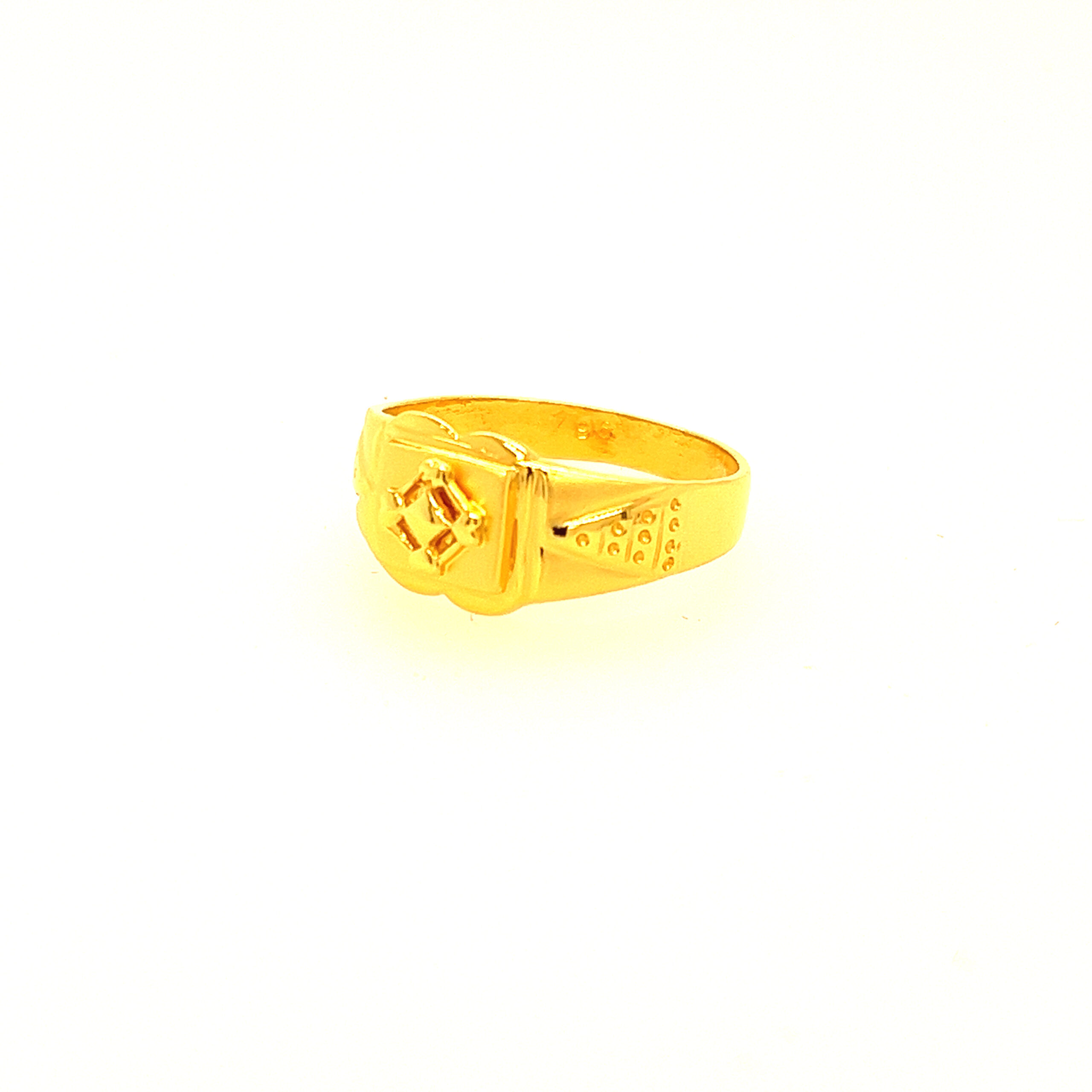 22k Yellow Gold Fancy Plain Ring - Image 2