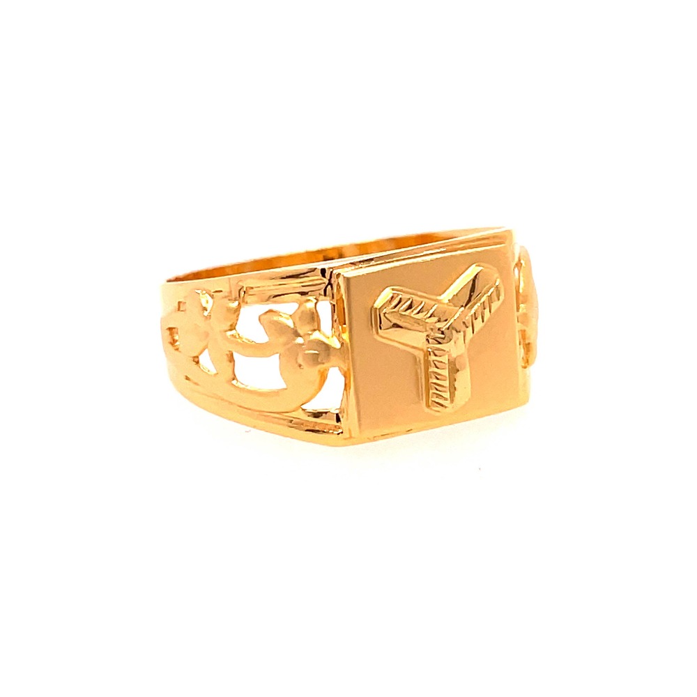 22k yellow gold hero plain ring - Image 4