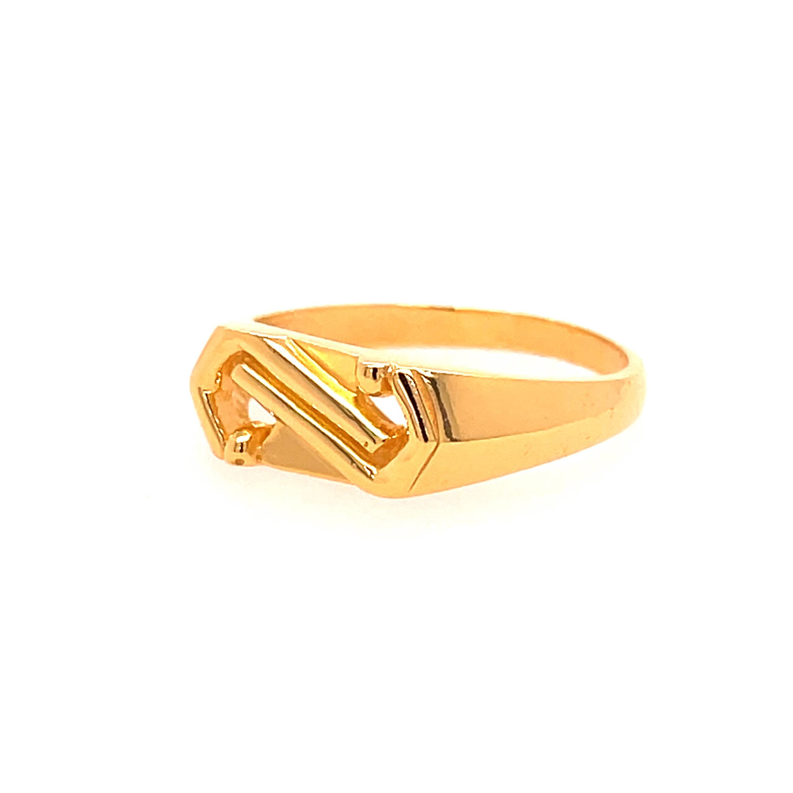 22k Yellow Gold Mystic Plain Ring