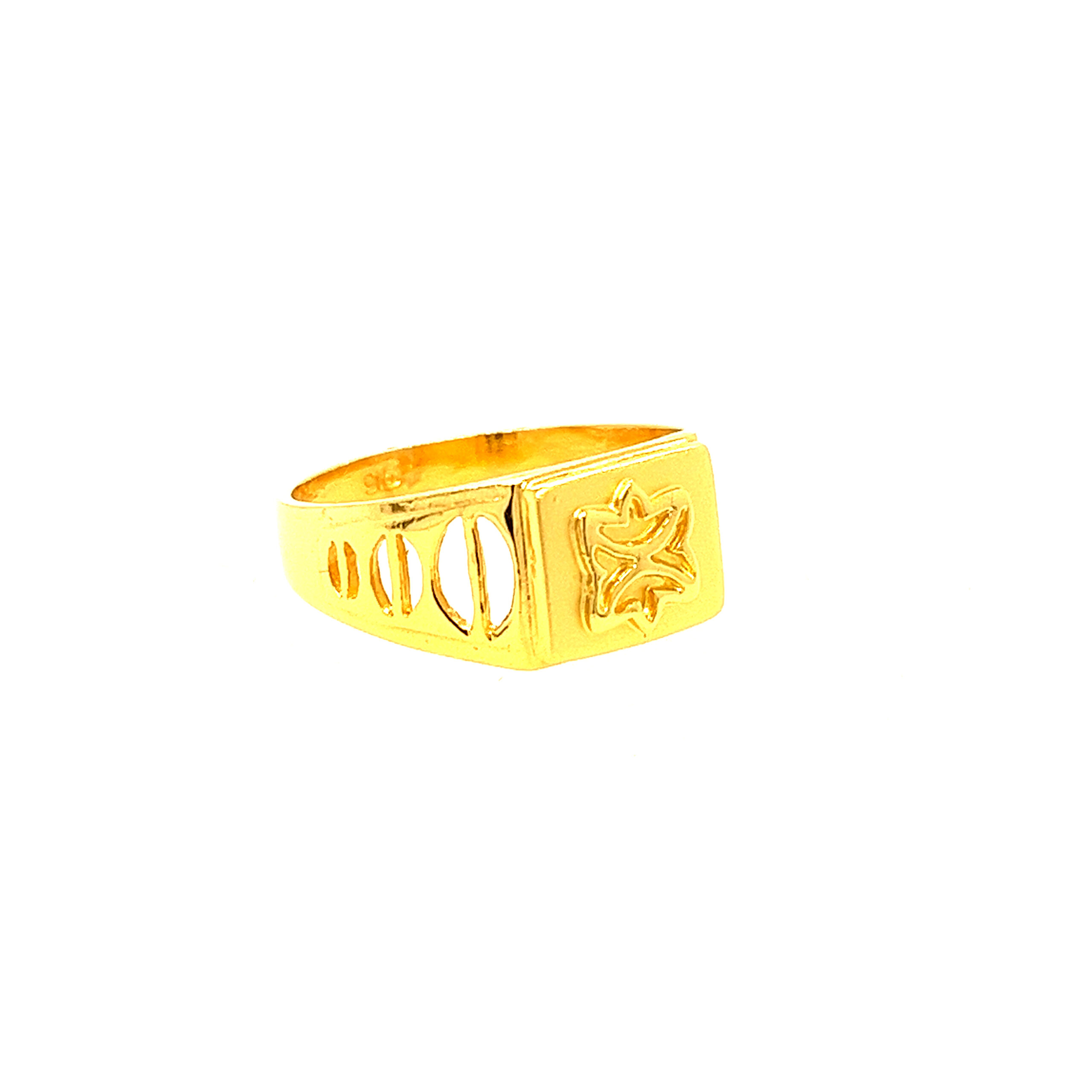 22k yellow gold stark plain ring - Image 3