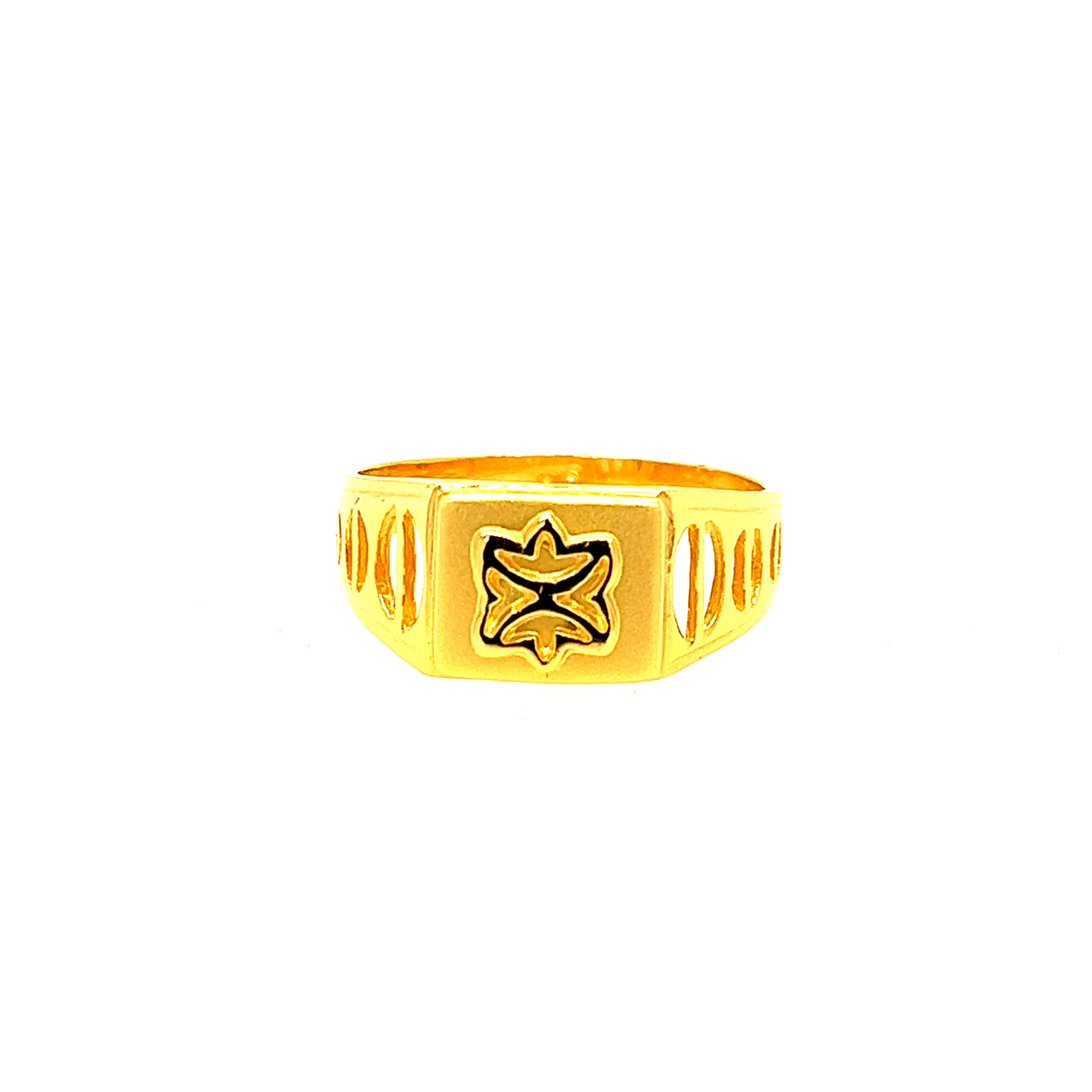 22k yellow gold stark plain ring