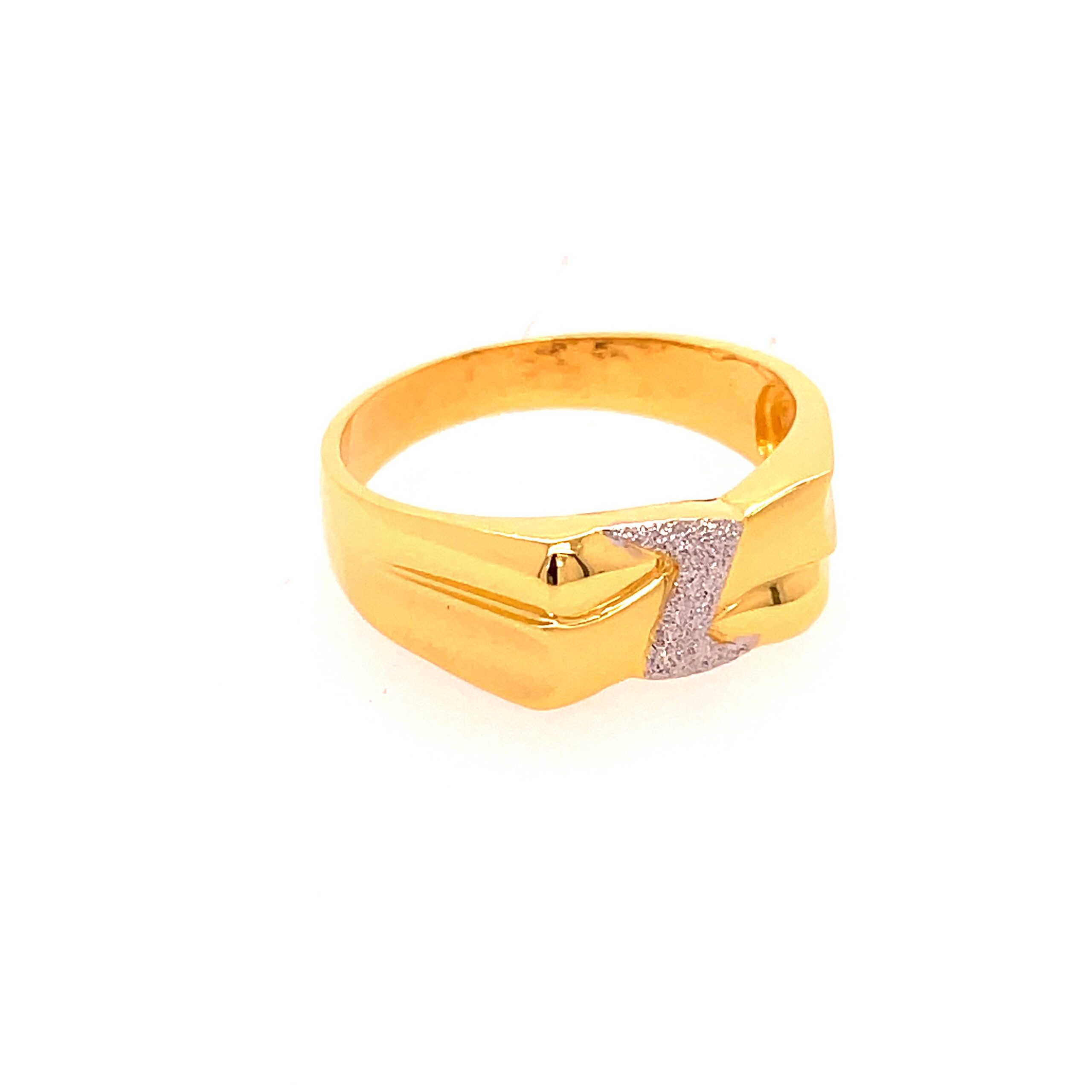 22k Yellow Gold Dazzling Plain Ring - Image 3