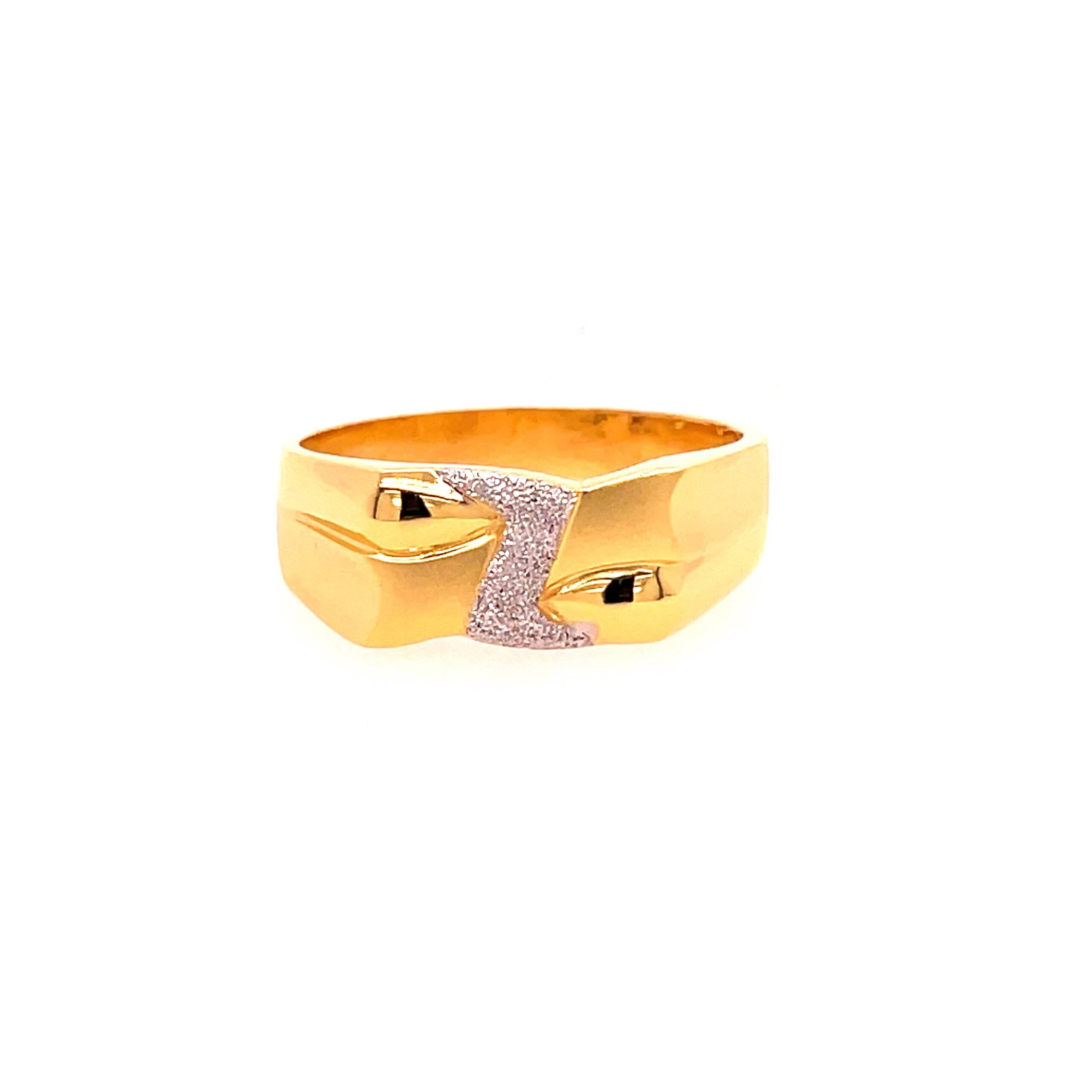 22k Yellow Gold Dazzling Plain Ring - Image 2