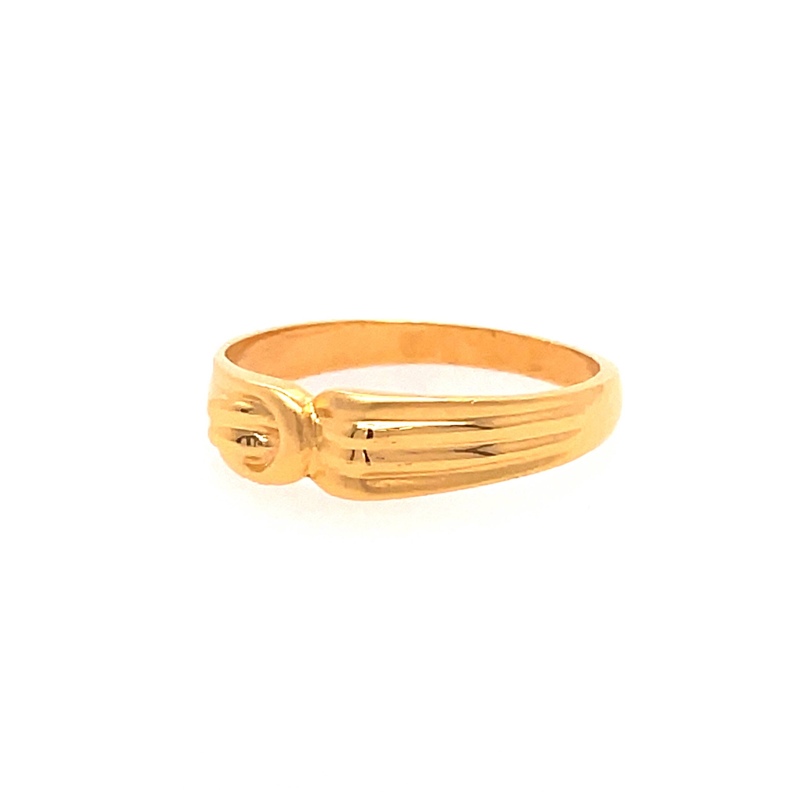 22k yellow gold plain ring