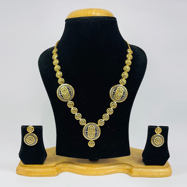 22k Gold Plain  Stunning Turkish Necklace  Set