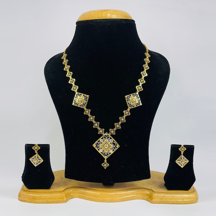22k Gold Plain Beautiful  Turkish Necklace Set