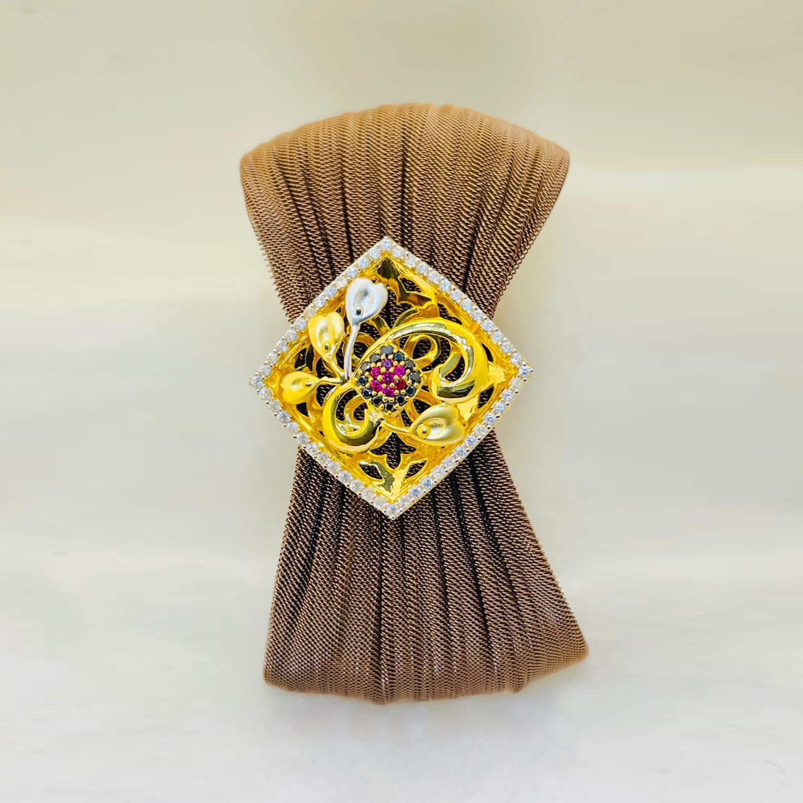 22k Gold Flora Aura Stone Bracelet