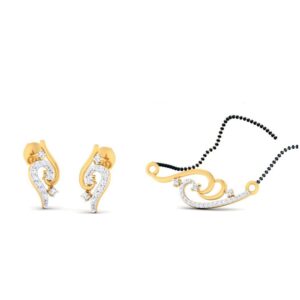 22k gold cz fancy pendant set