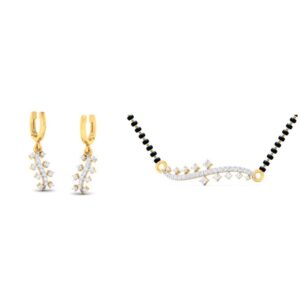 22k gold cz isla pendant set