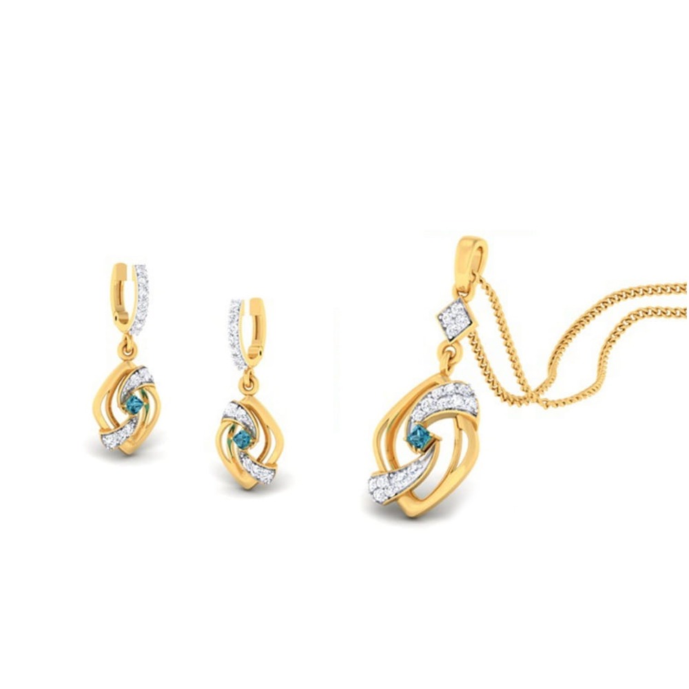 22k gold   cz divine pendant set
