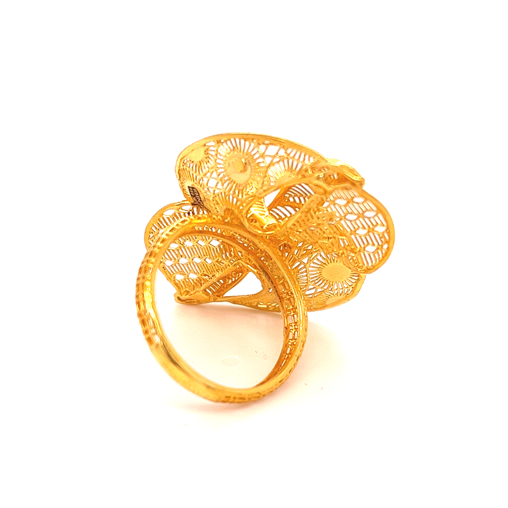 22k gold turkish blooming flora ring - Image 4
