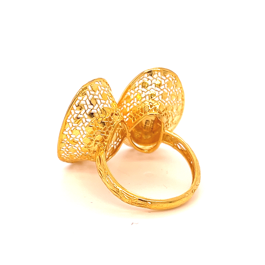 22k gold turkish leaf art ring - Image 4