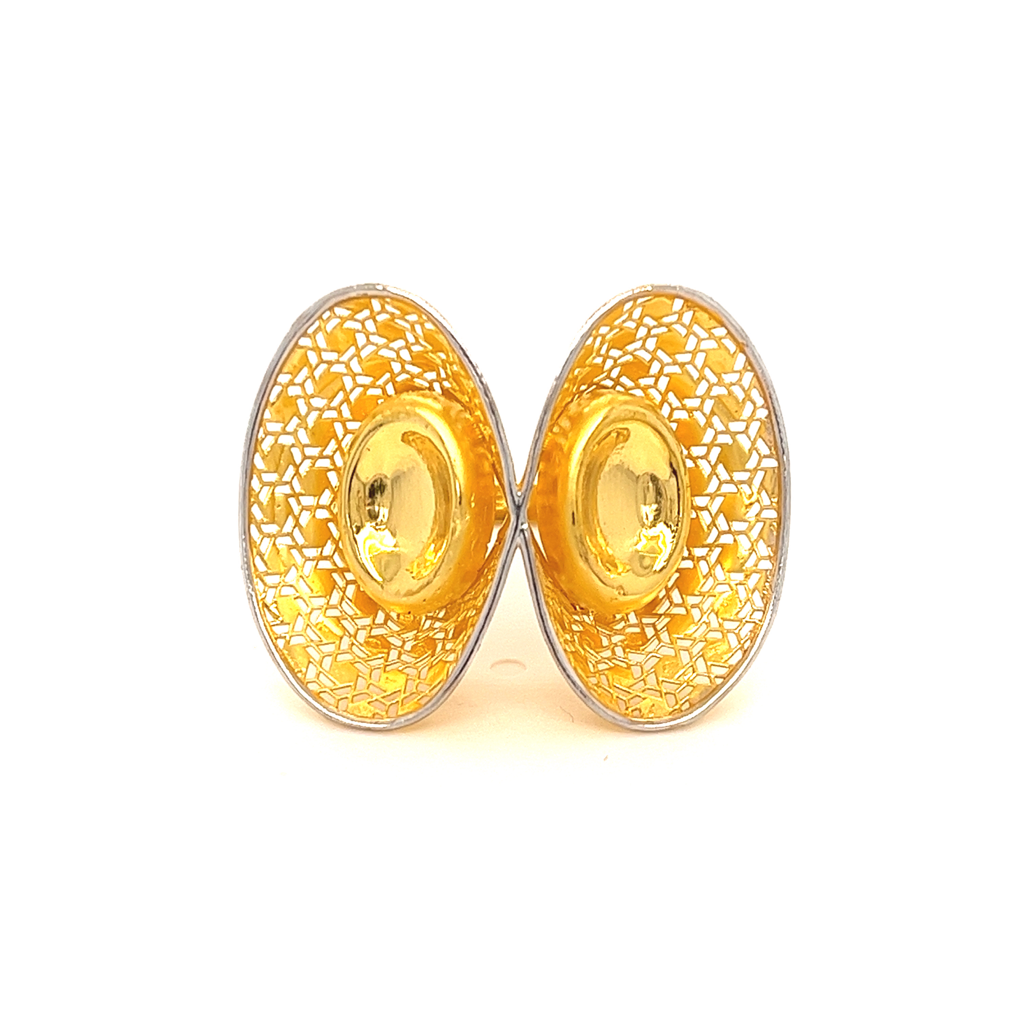 22k gold turkish leaf art ring
