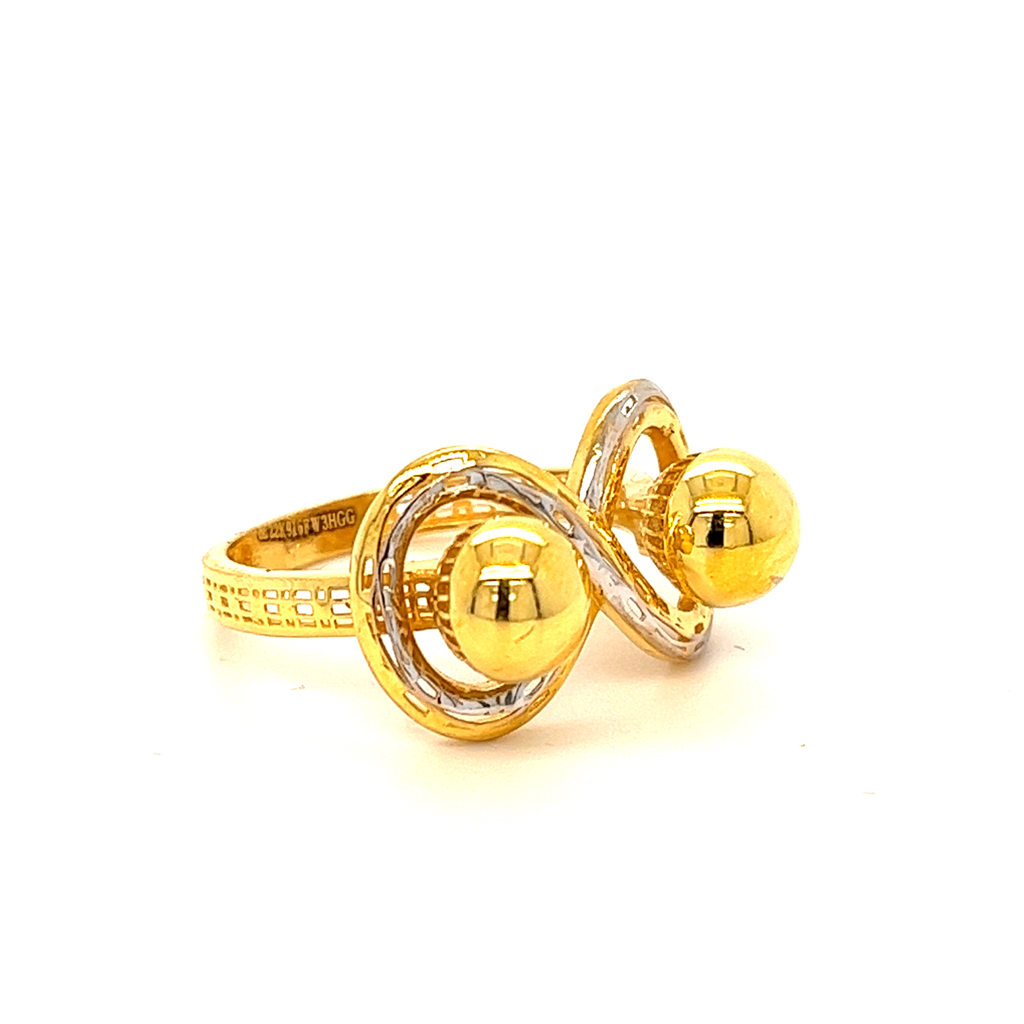 22k gold turkish loopy bends ring