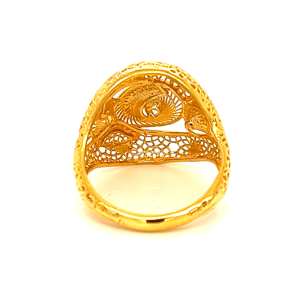 22k gold turkish floral ring - Image 7