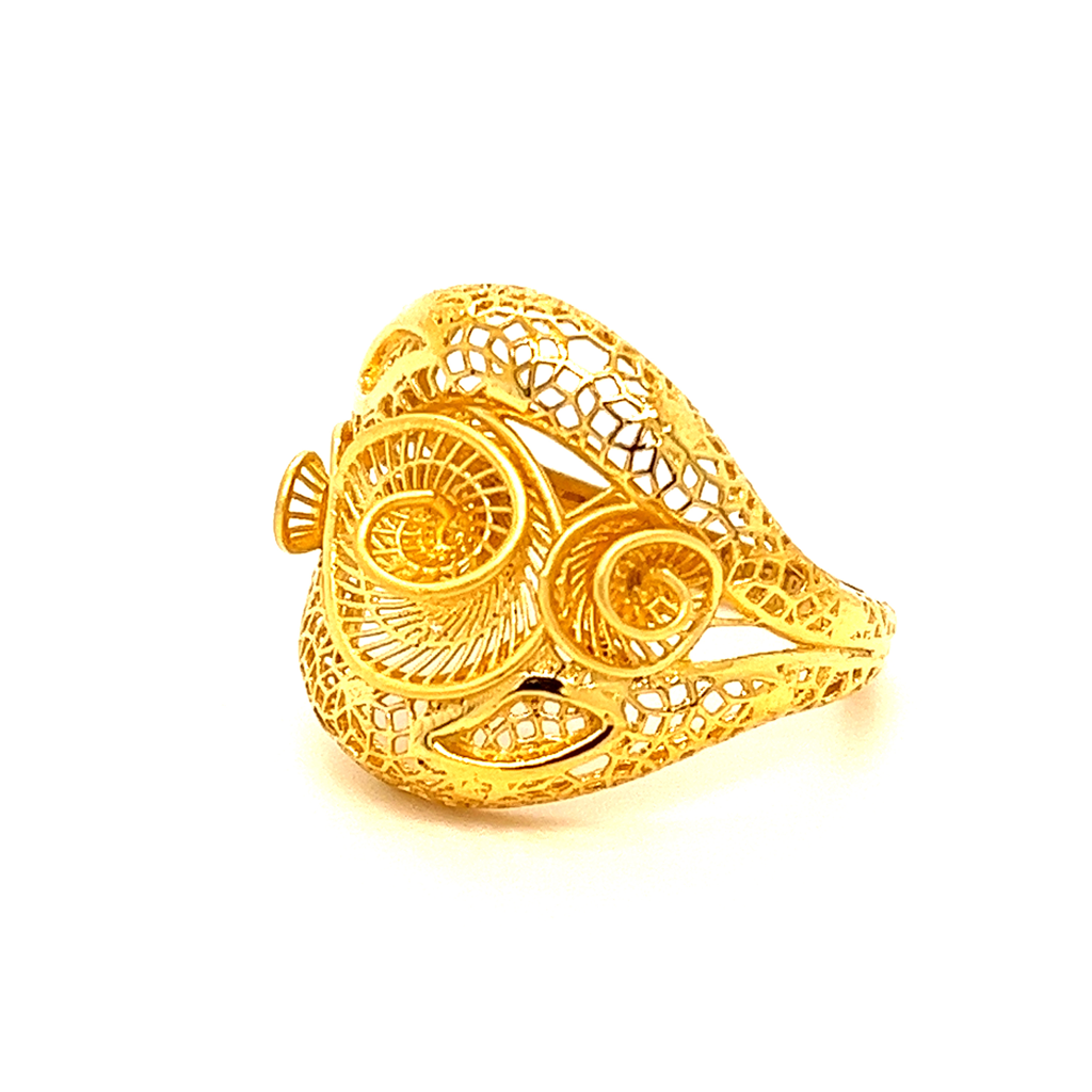 22k gold turkish floral ring - Image 3