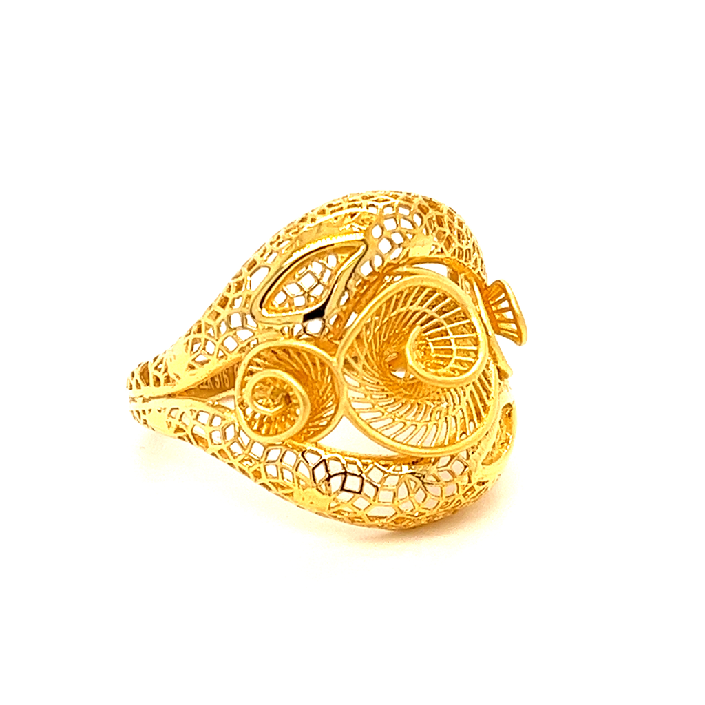 22k gold turkish floral ring - Image 2