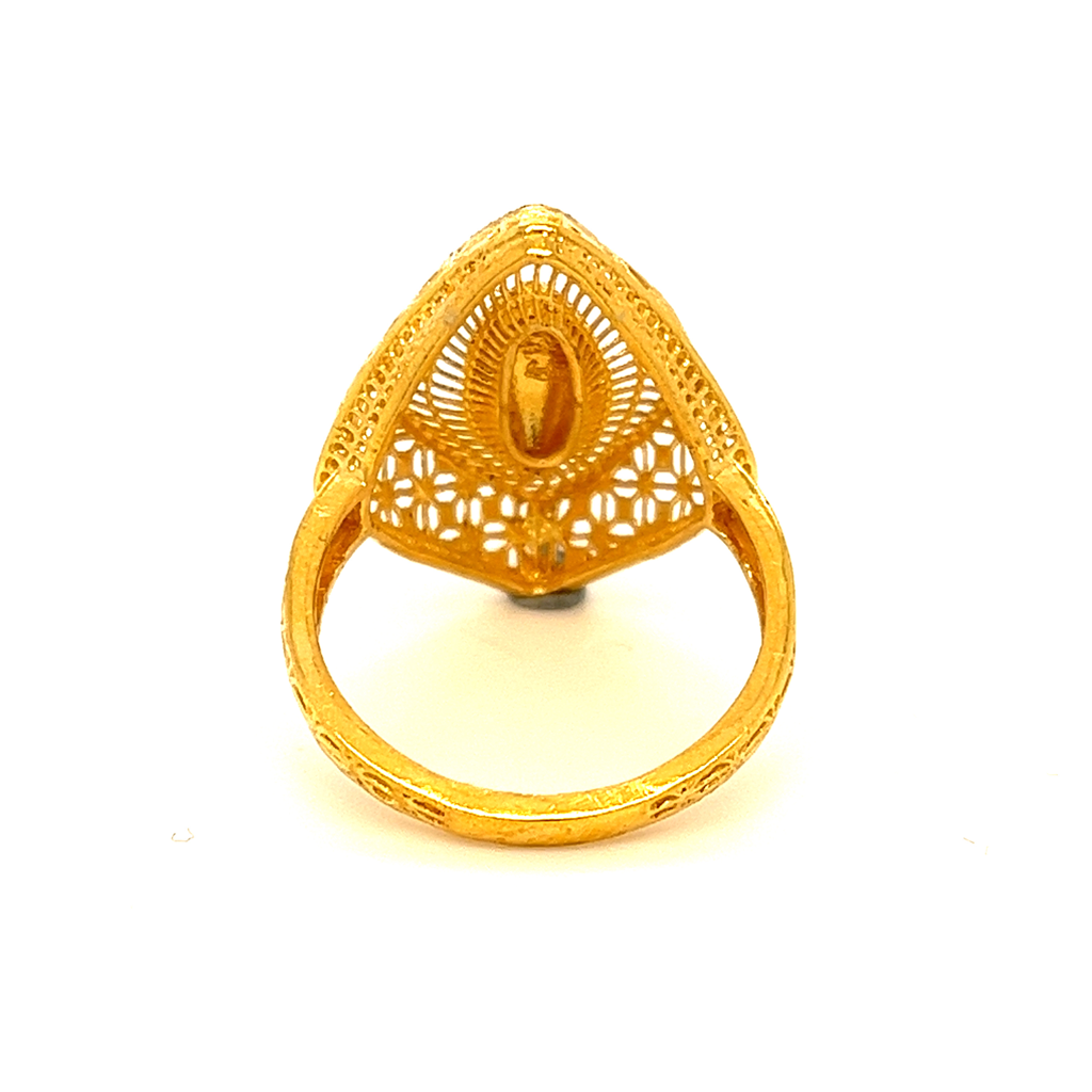 22k gold turkish beautiful ring - Image 4