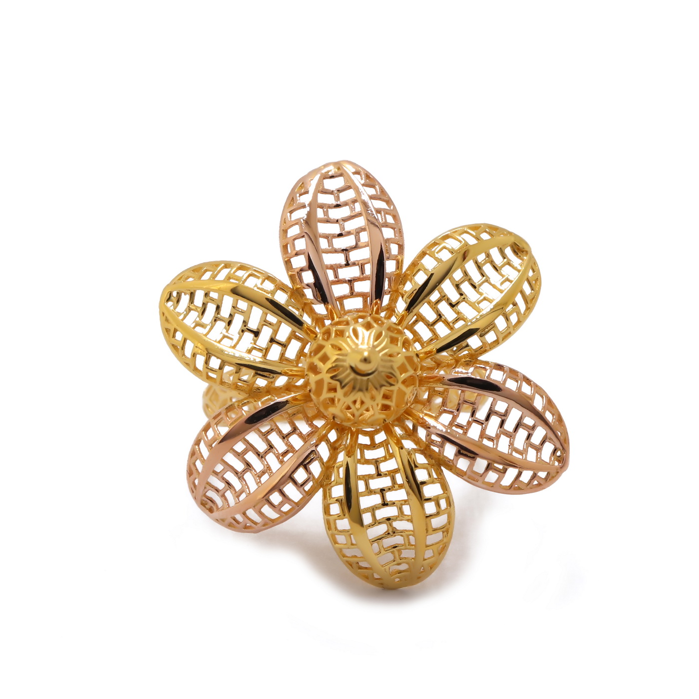 22k yellow carnation gold ring - Image 2